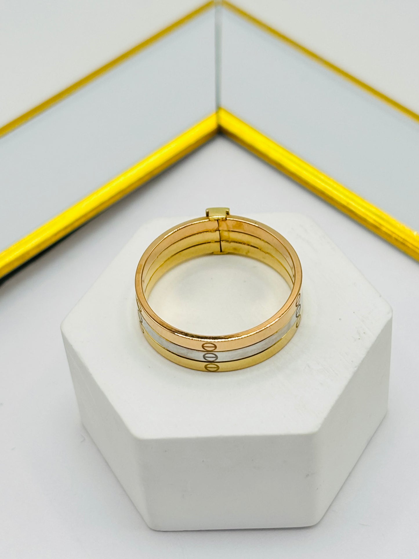 18K Gold Tri-color Ring (Please Read the Description)