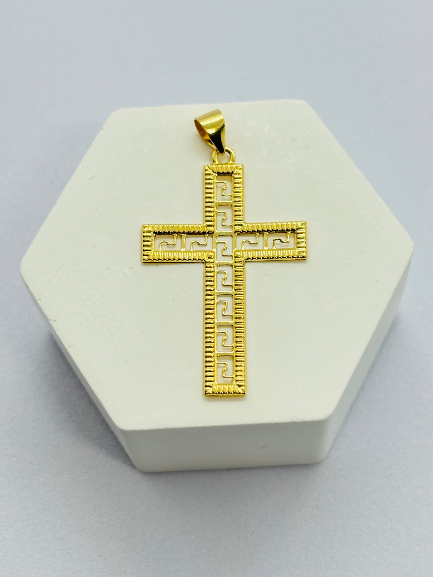 18K Gold Cross Pendant
