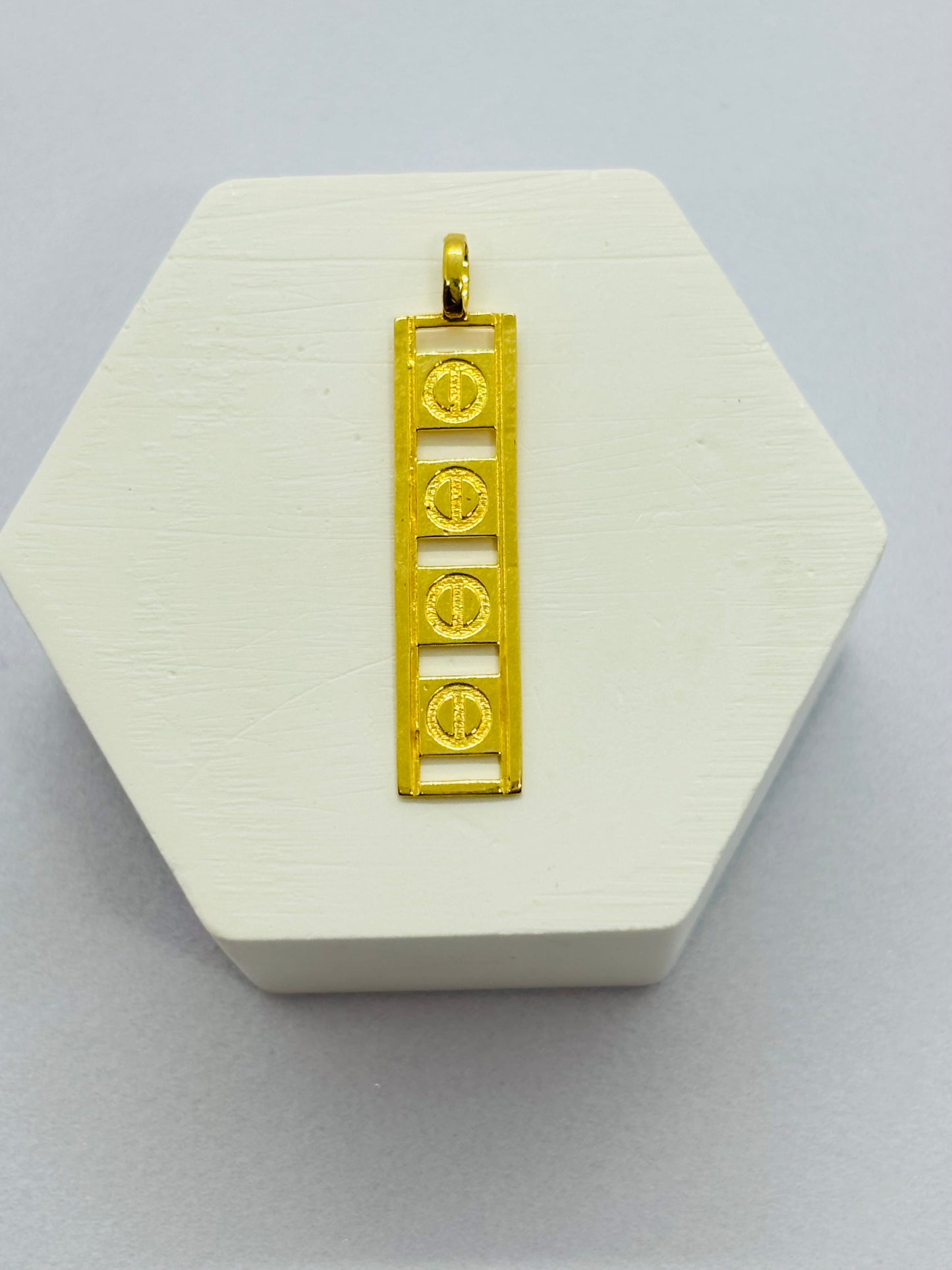 18K Gold Long Pendant