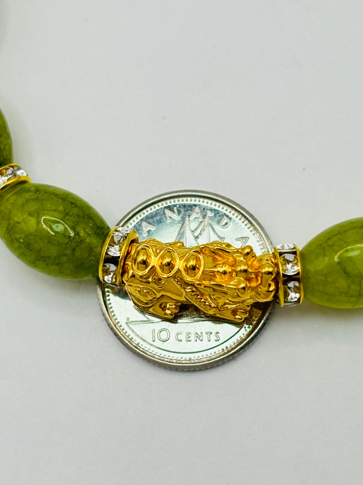 18K Gold Lucky Piyao/ Pi Xiu Jade Stone ( Hollow Empty Inside) Medium Size