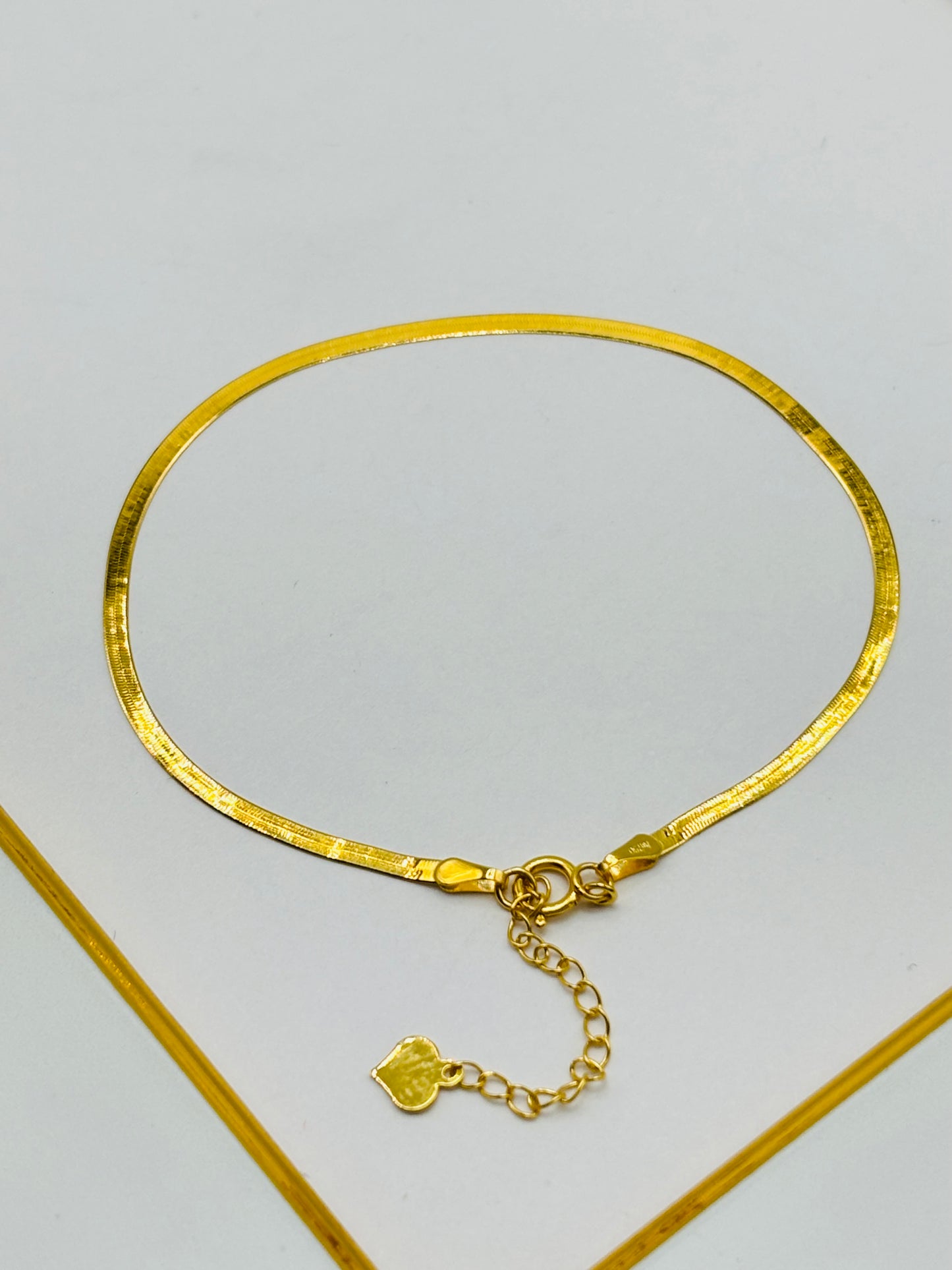 18K Gold Flat Snake Bracelet
