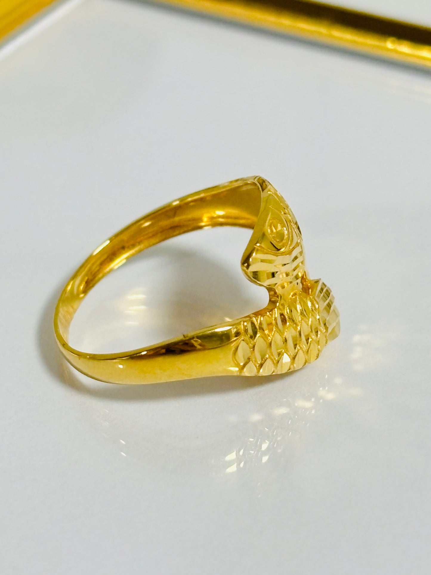 18K Gold Arrowana Fish Ring