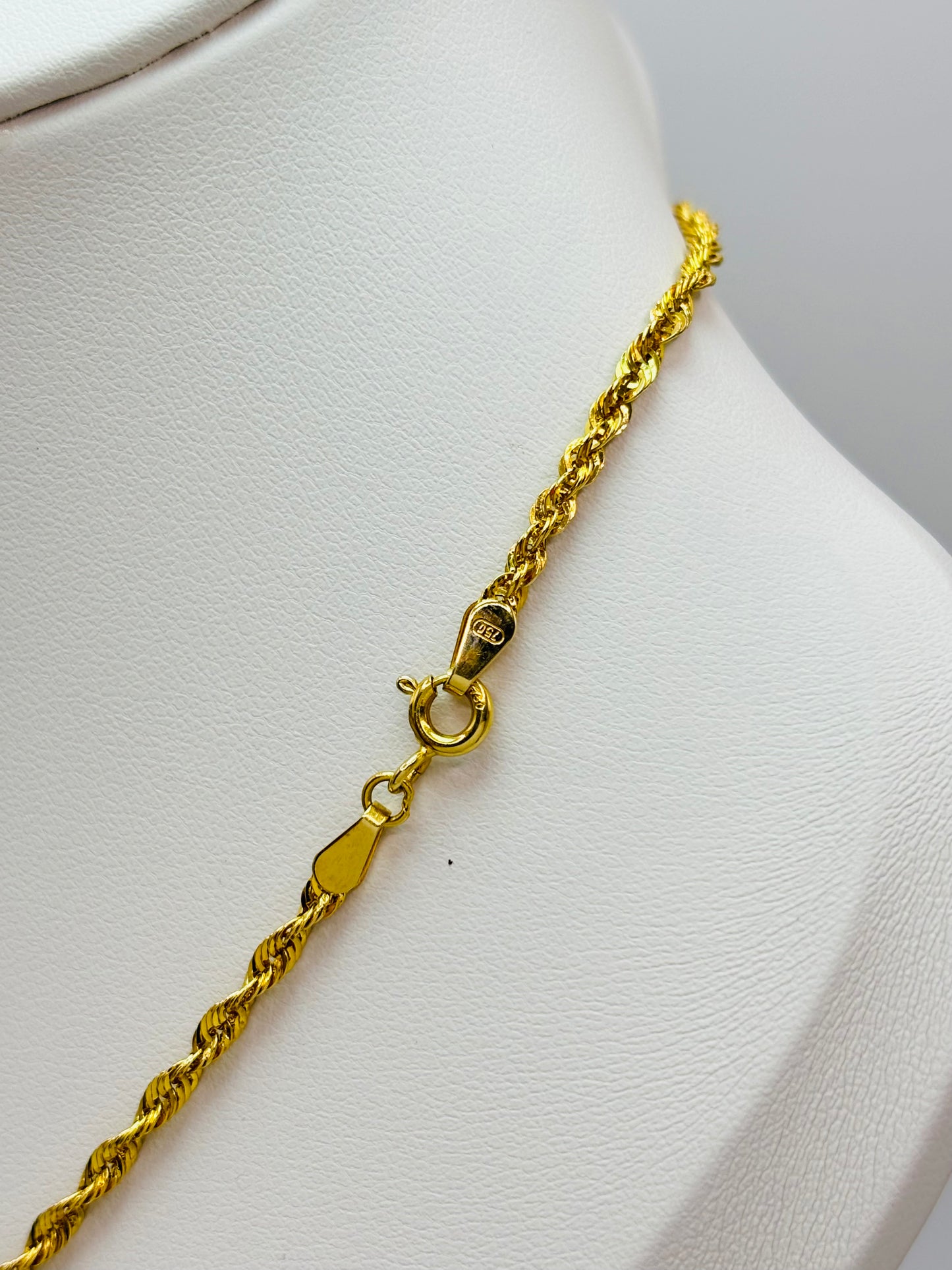 18K Gold Rope Chain 2.5mm width