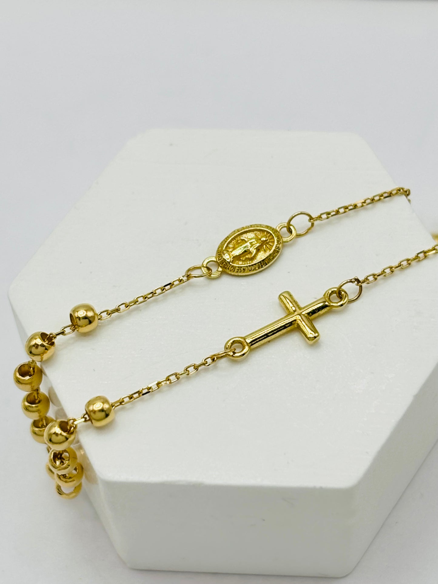 K18 Japan Gold Rosary Necklace