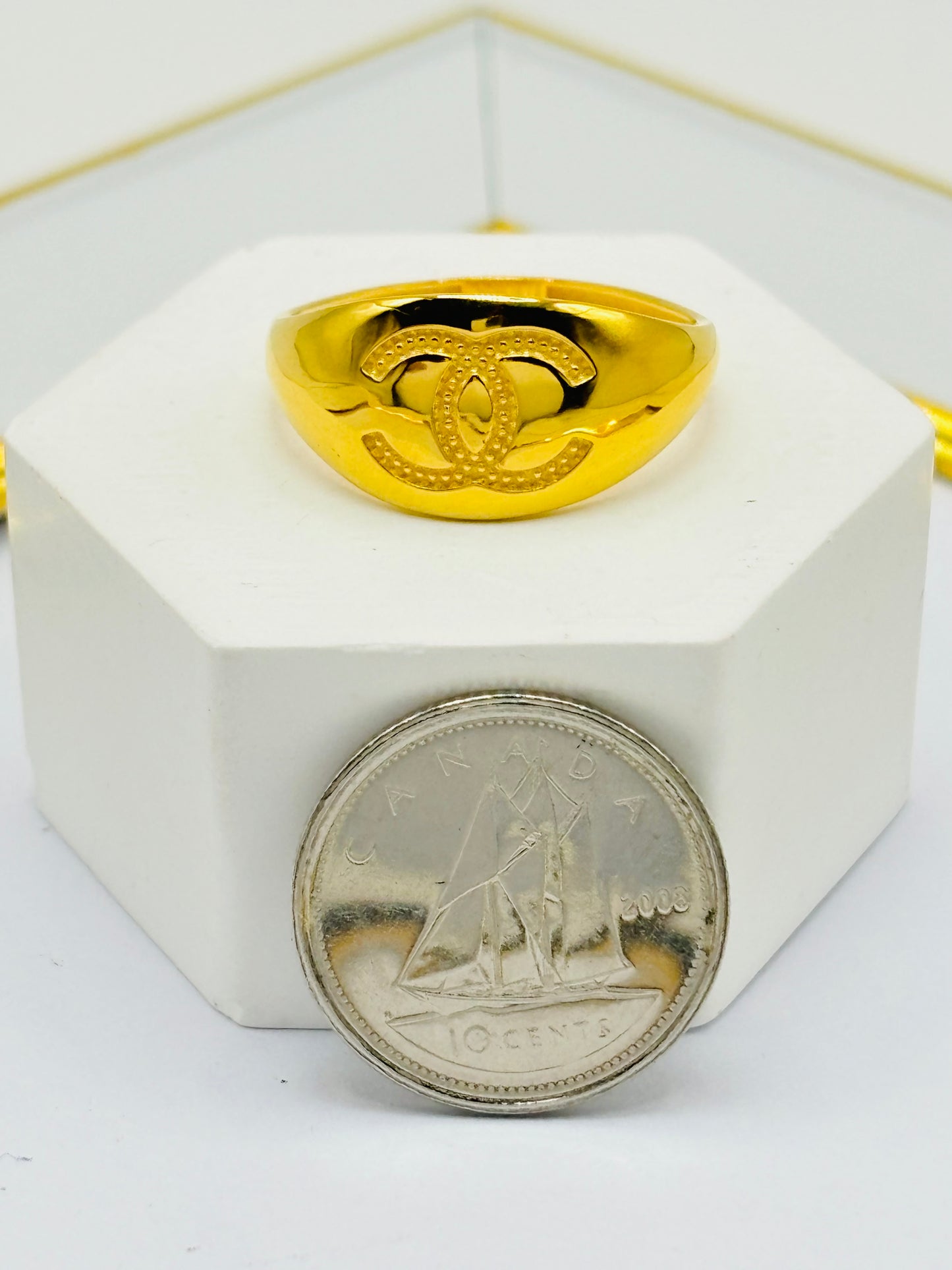 18K Gold Medium Dome Ring