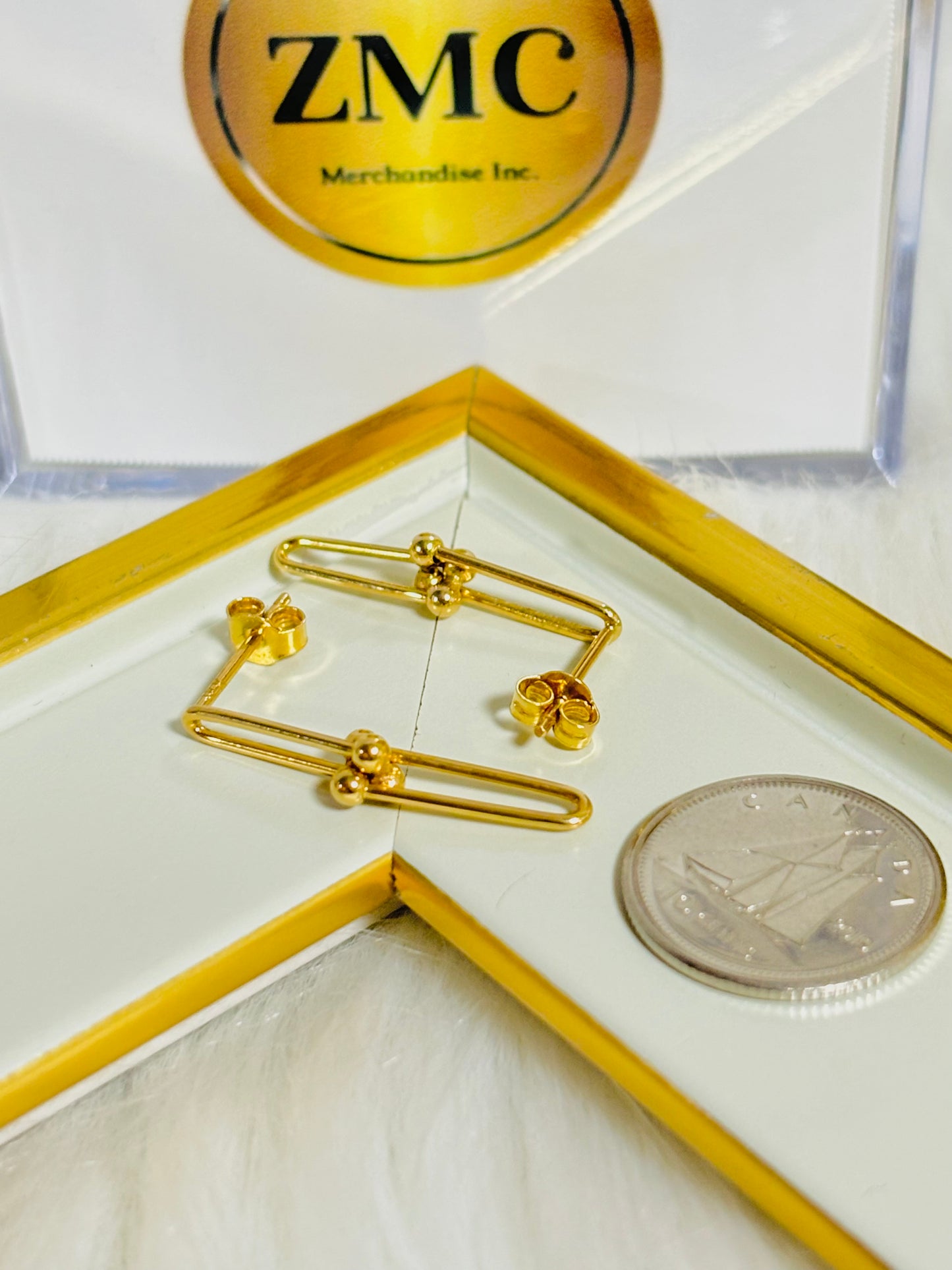 18K Gold Hardware Earrings