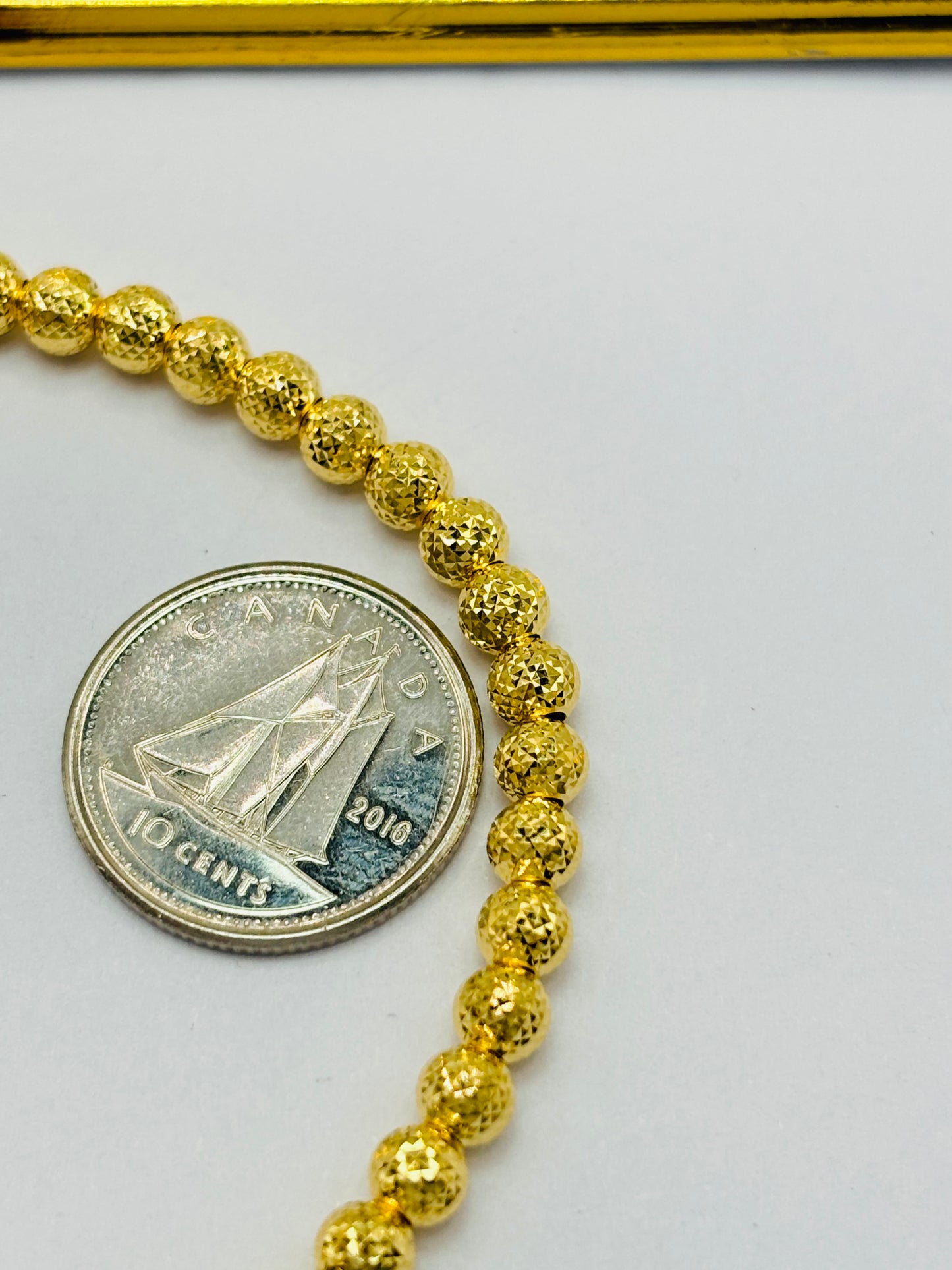 18K Gold Ball Bracelet