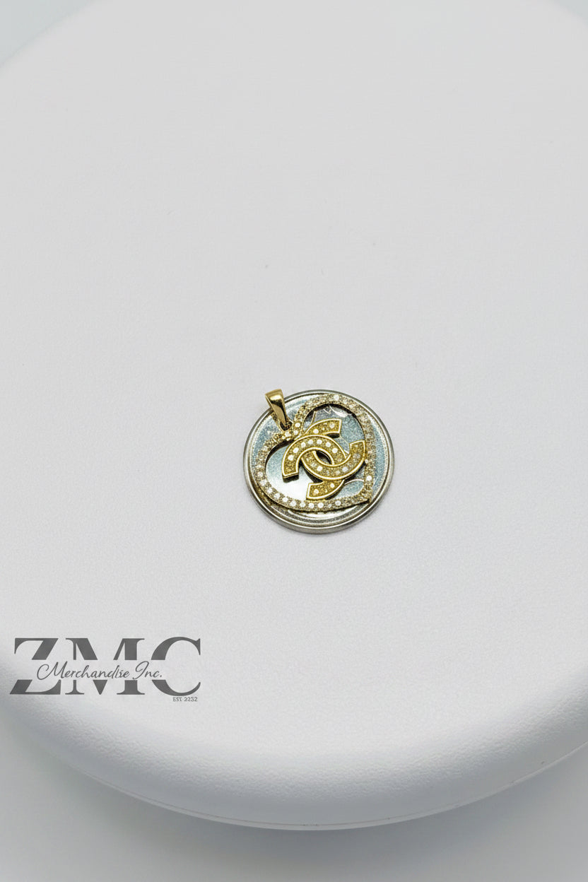 18K Gold Heart Pendant Natural Diamond (Chain Not Included)