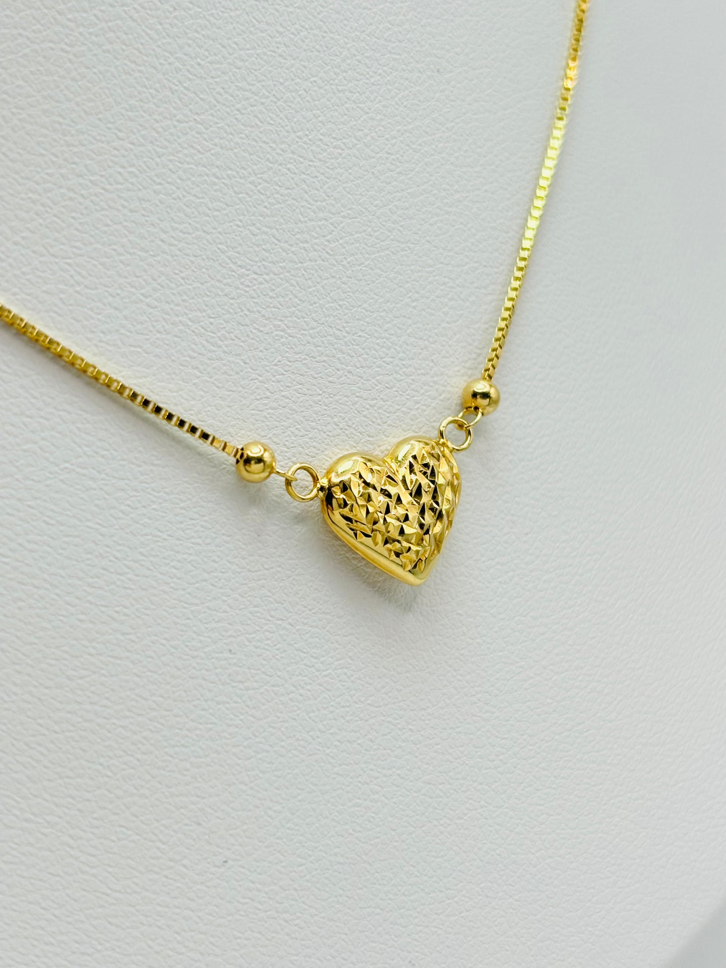 K18 Japan Gold Attached Heart Necklace