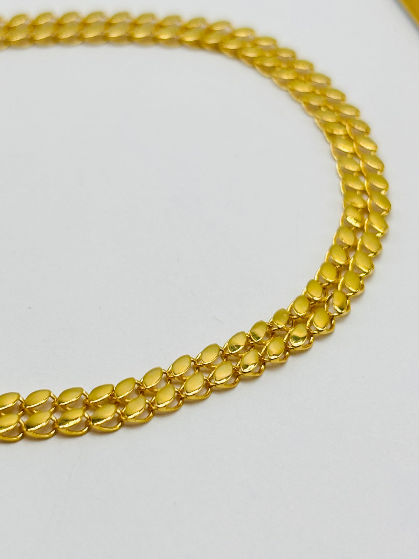 18K Gold Mini Double Damascus Bracelet