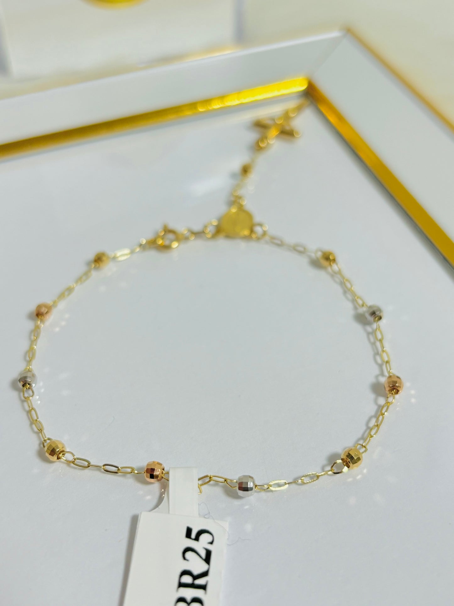 18K Gold Rosary Bracelet