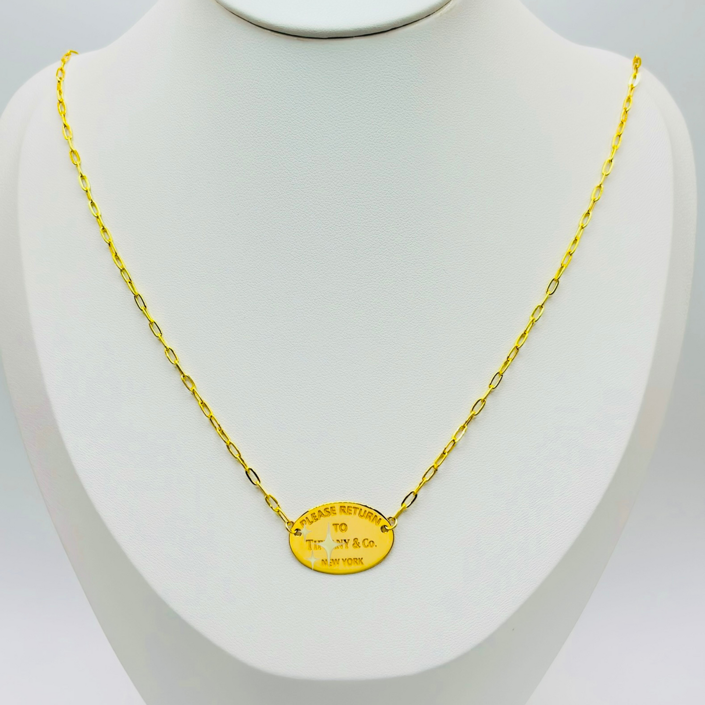 18K Gold Small Link Necklace