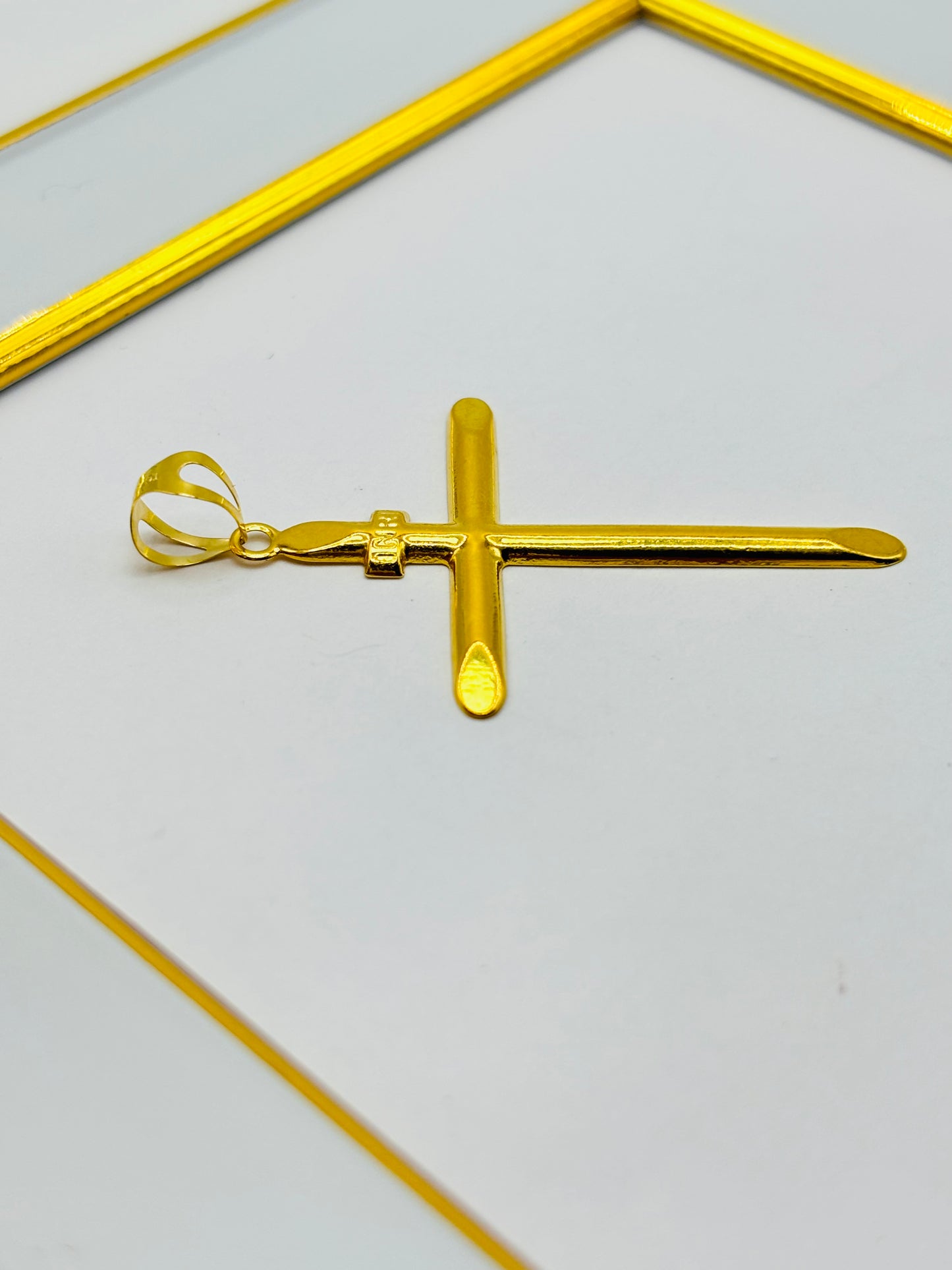 18K Gold Cross Pendant