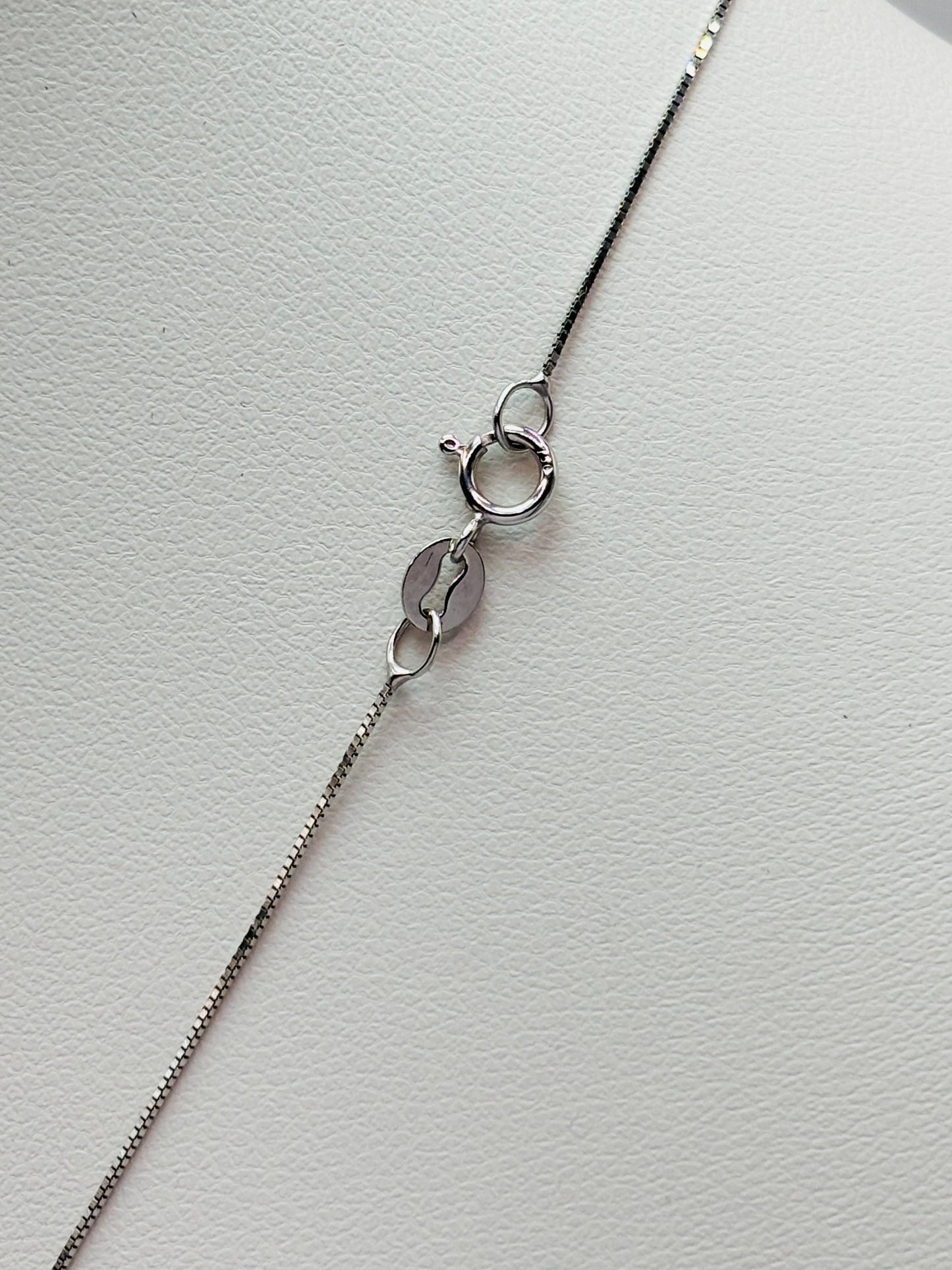 18K White Gold Cross Natural Diamond Necklace