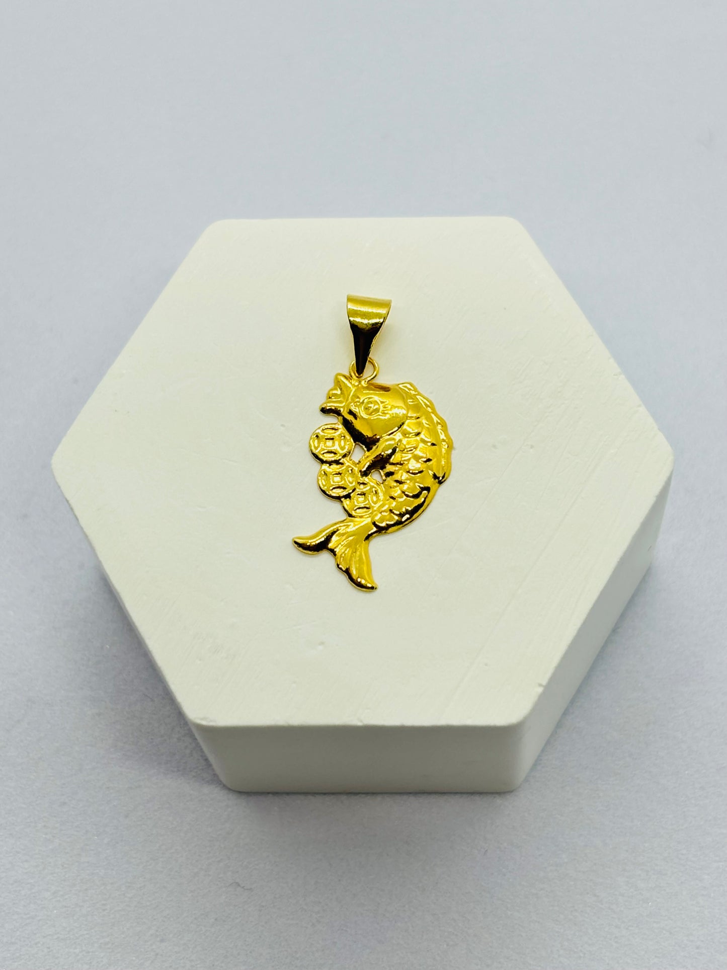 18K Gold Koi Fish Pendant