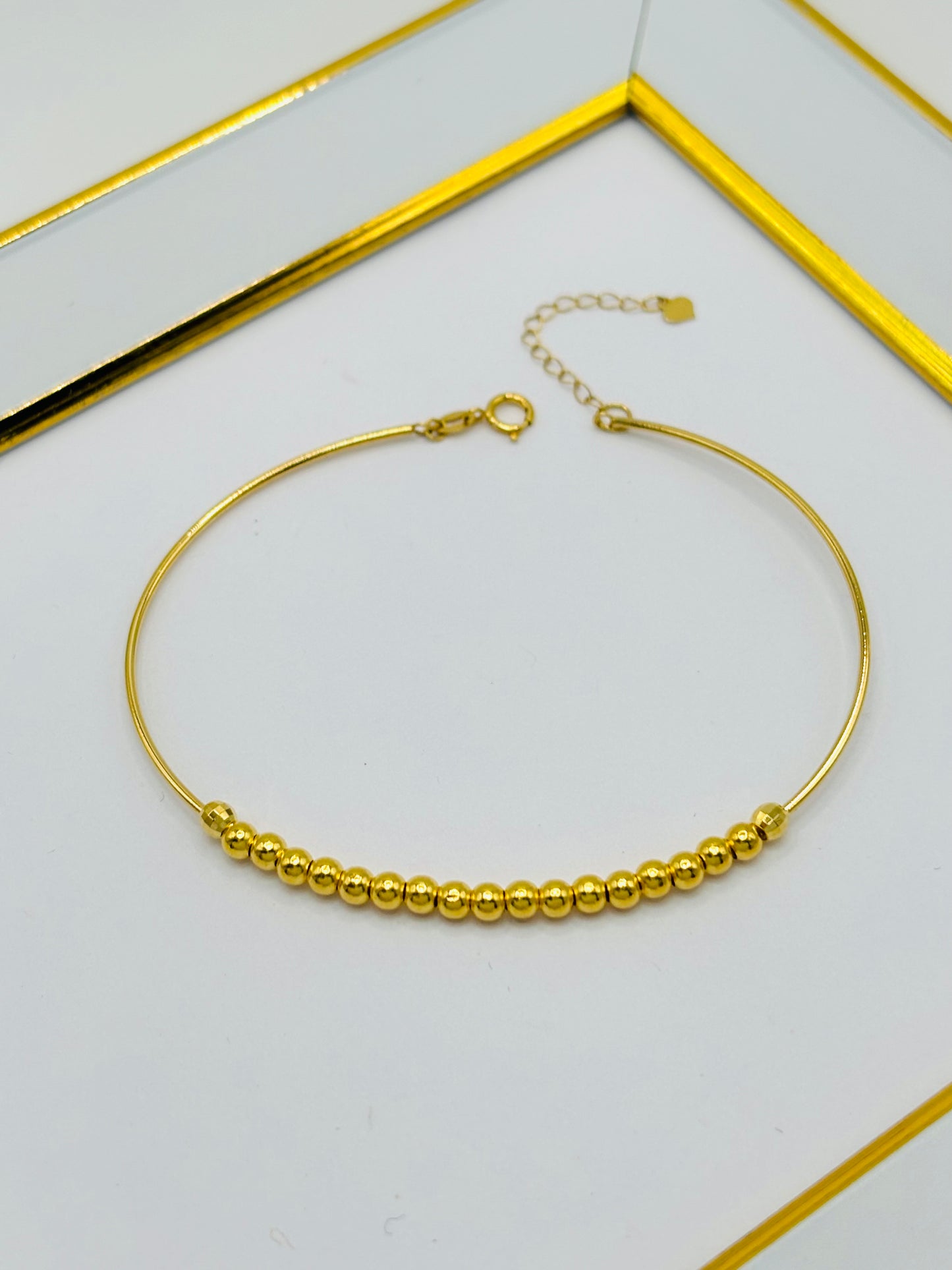 18K Gold Bubble Bangle