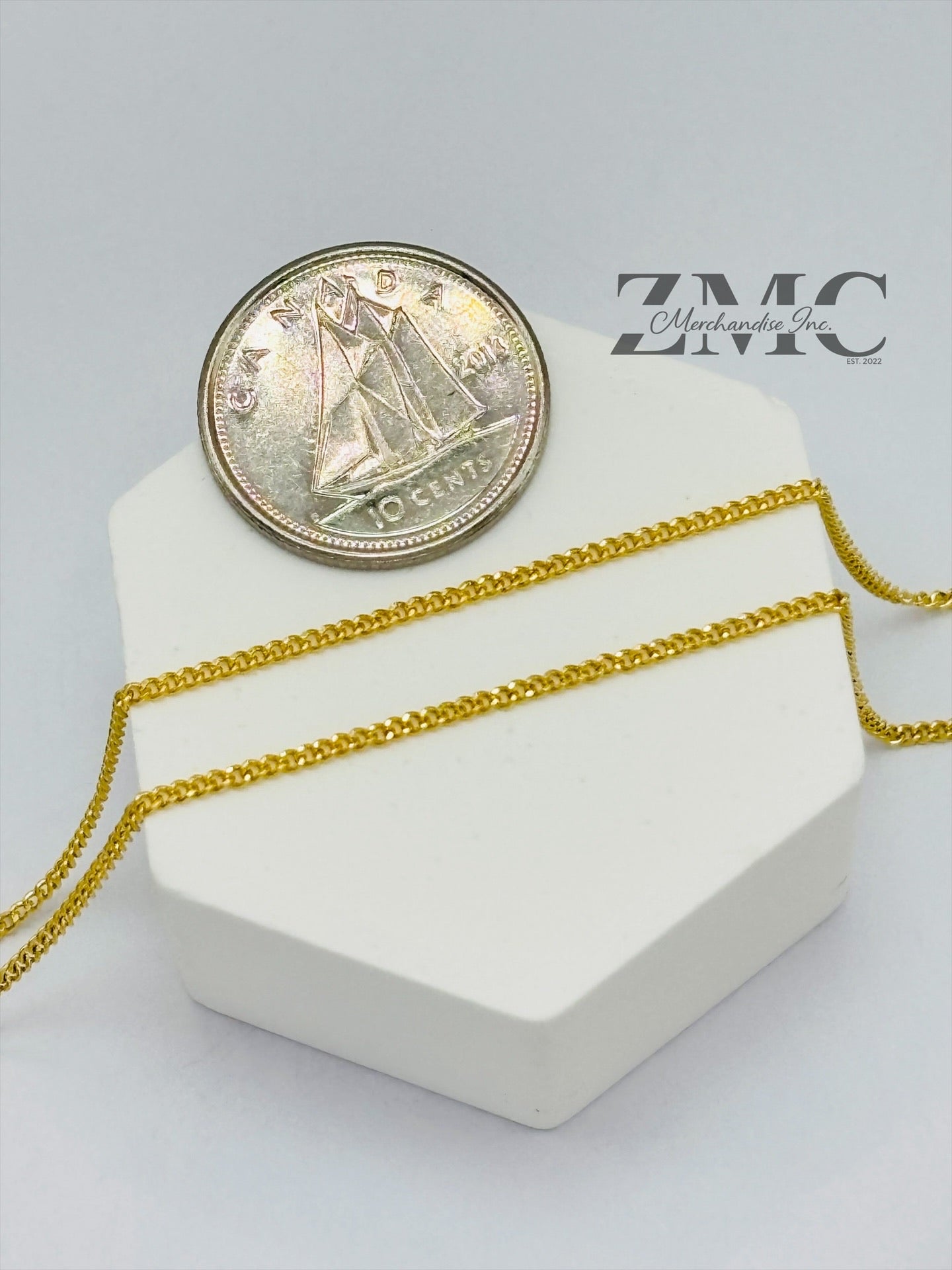 18K Gold Flat Curb Chain