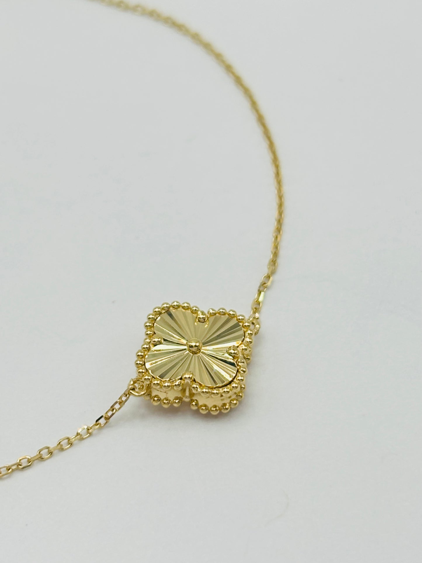 18K Gold Clover Bracelet