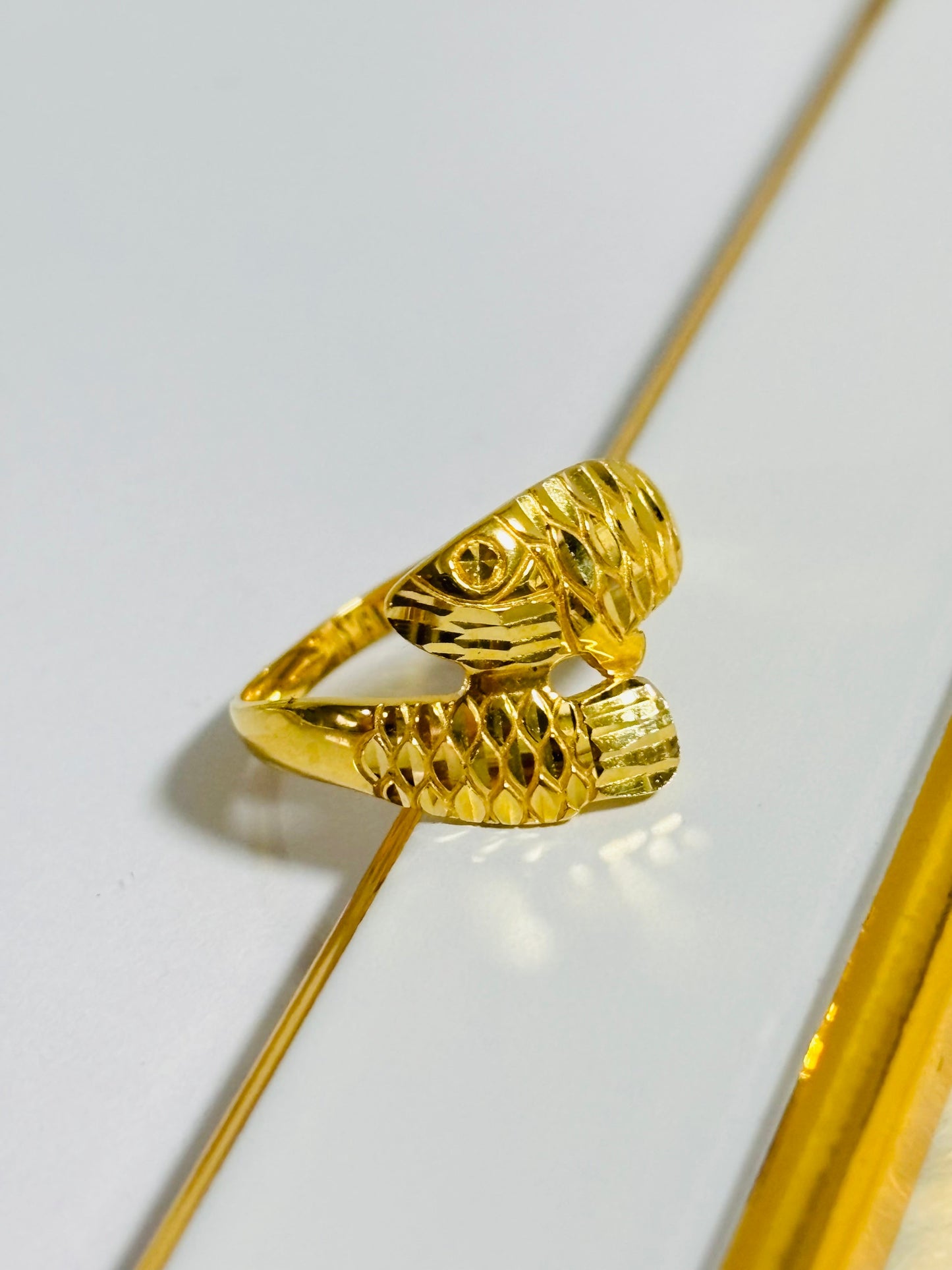 18K Gold Arrowana Fish Ring