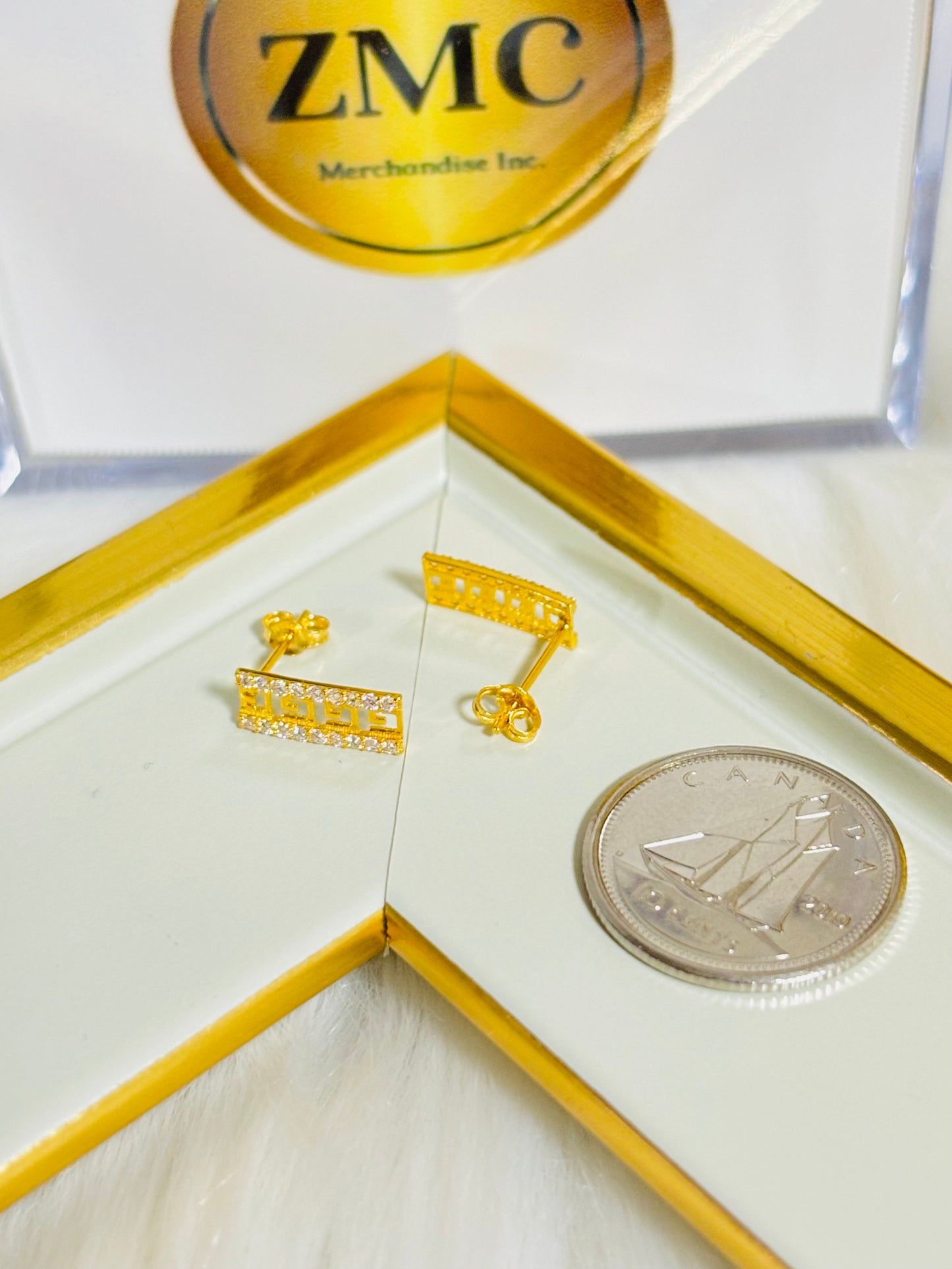 18K Gold F Moissanite Diamond Earrings