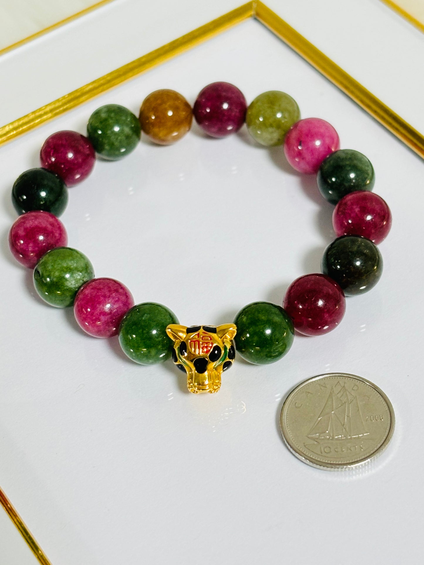 18K Gold Panther Bracelet Multicolor