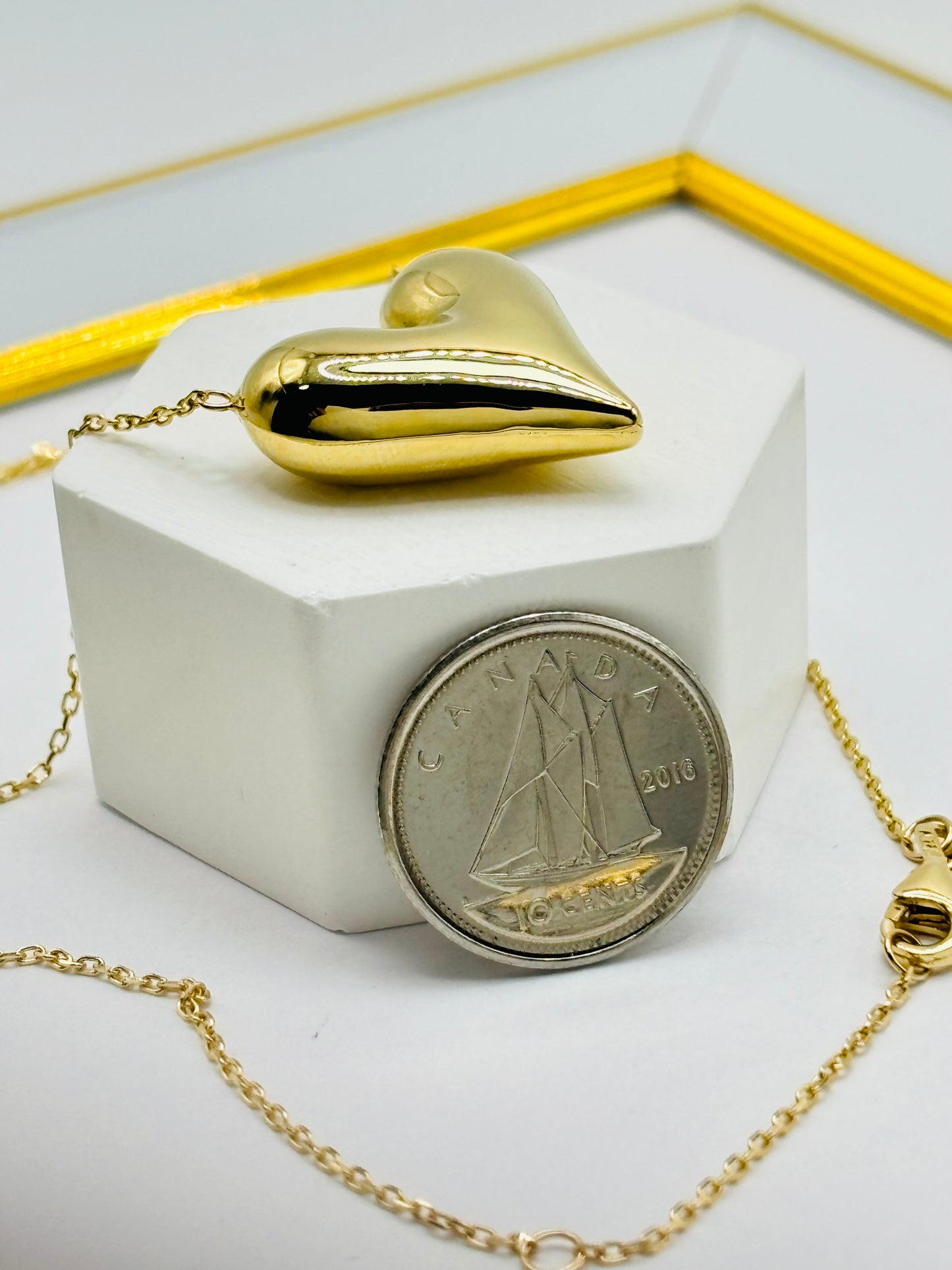 K18 Japan Gold Attached Heart Necklace