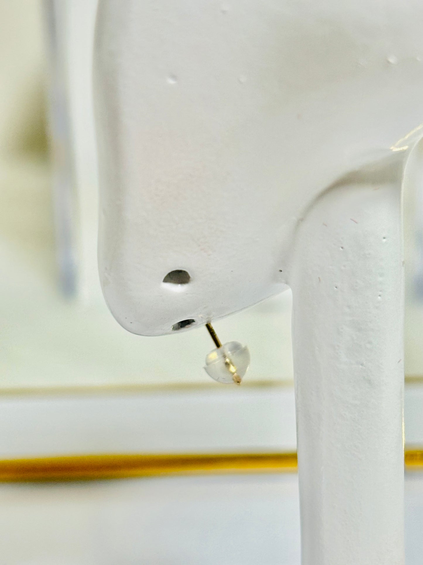 18K Gold Baby Earrings 0.10 carat Natural Diamond