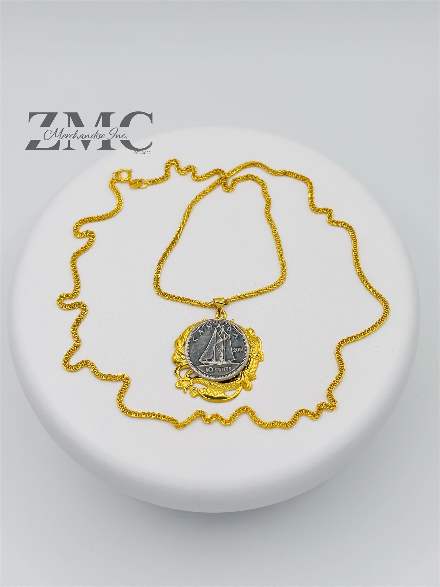 18K Gold Dragon Necklace