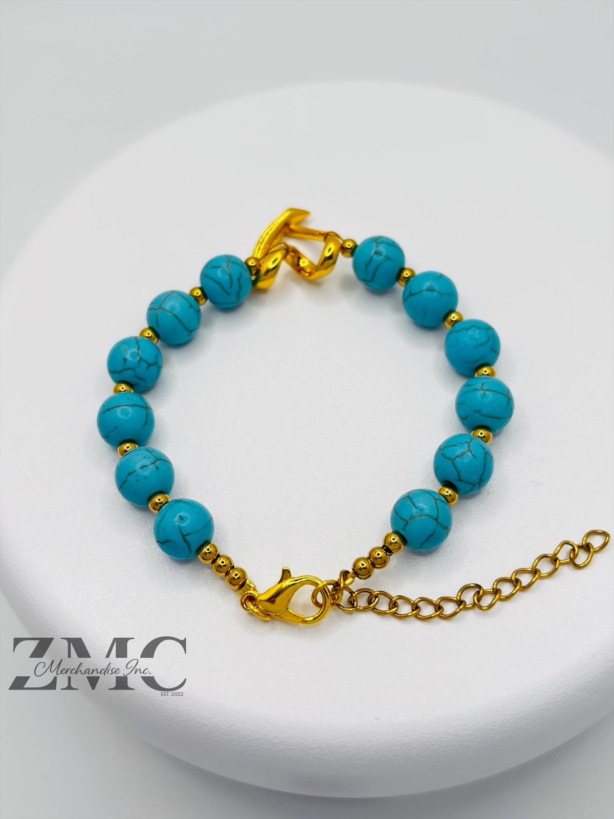 18K Gold Open Heart Blue Tourmaline Bracelet (Electroform Heart)