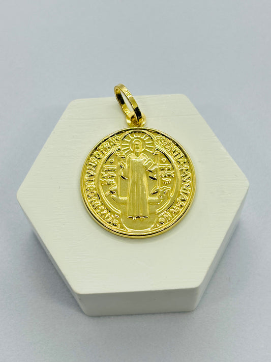 18K Gold St. Benedict Pendant