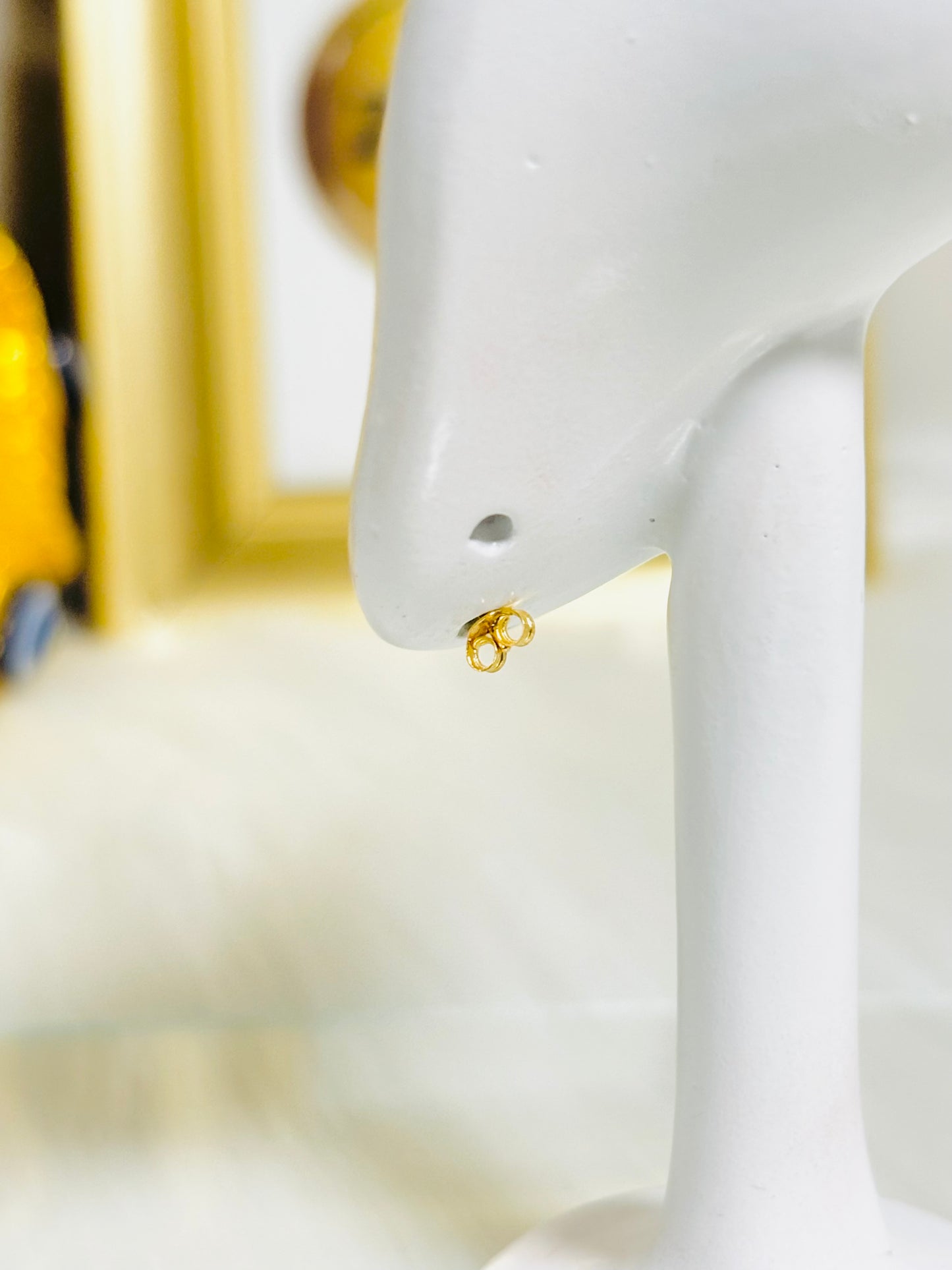 18K Gold Butterfly Moissanite Diamond Earrings