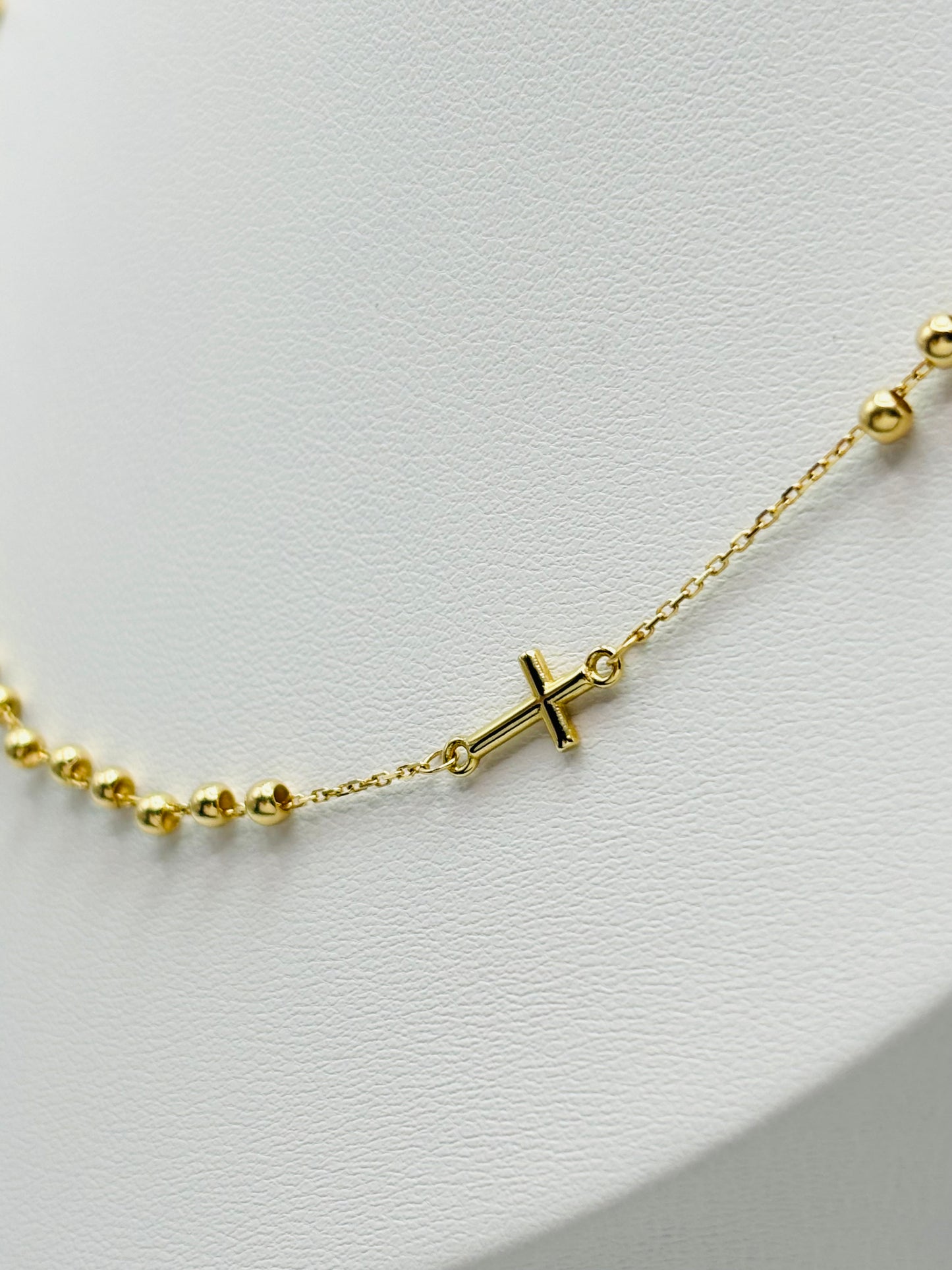 K18 Japan Gold Rosary Necklace