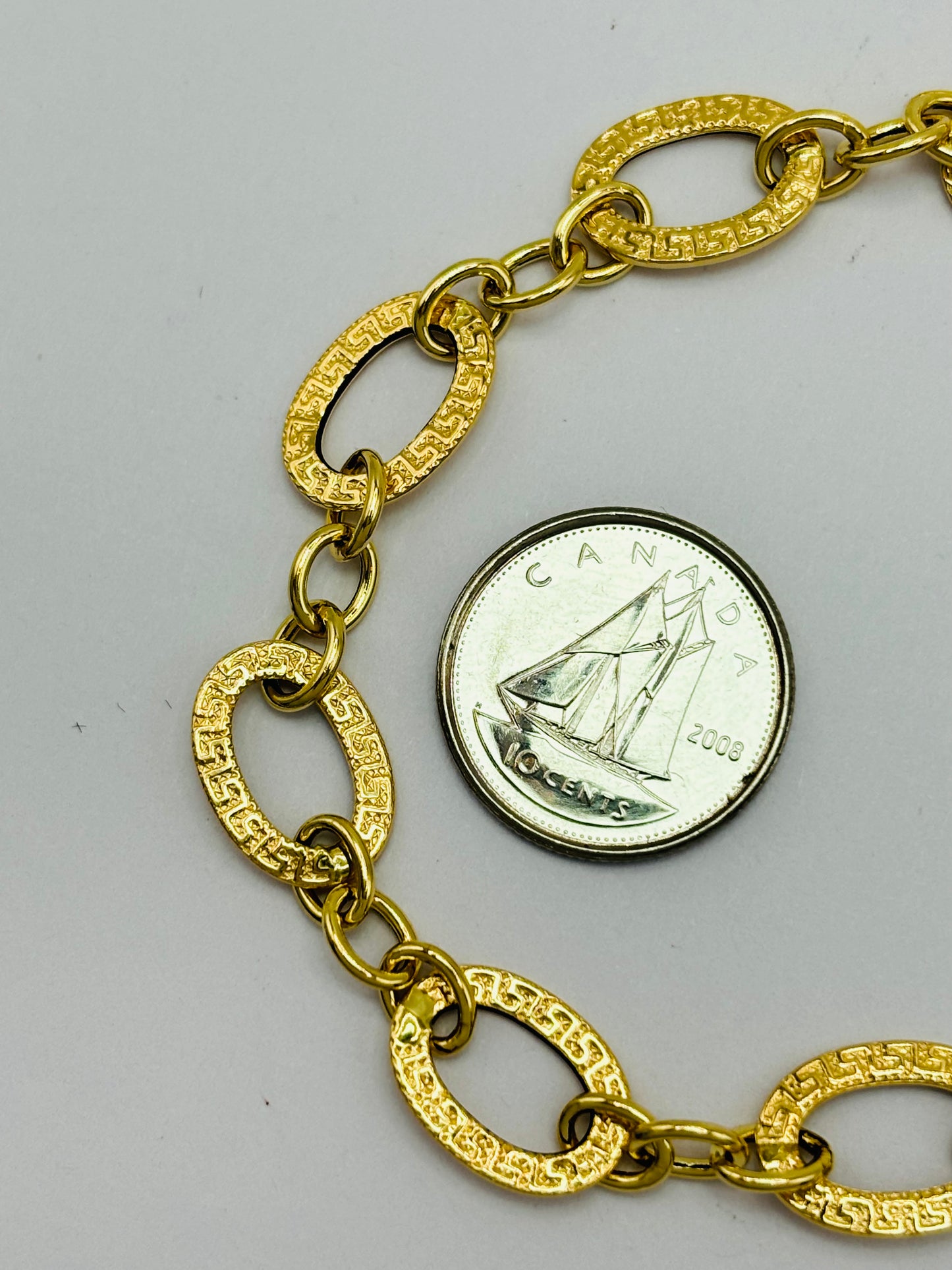 18K Gold F Bracelet 9.3 mm width
