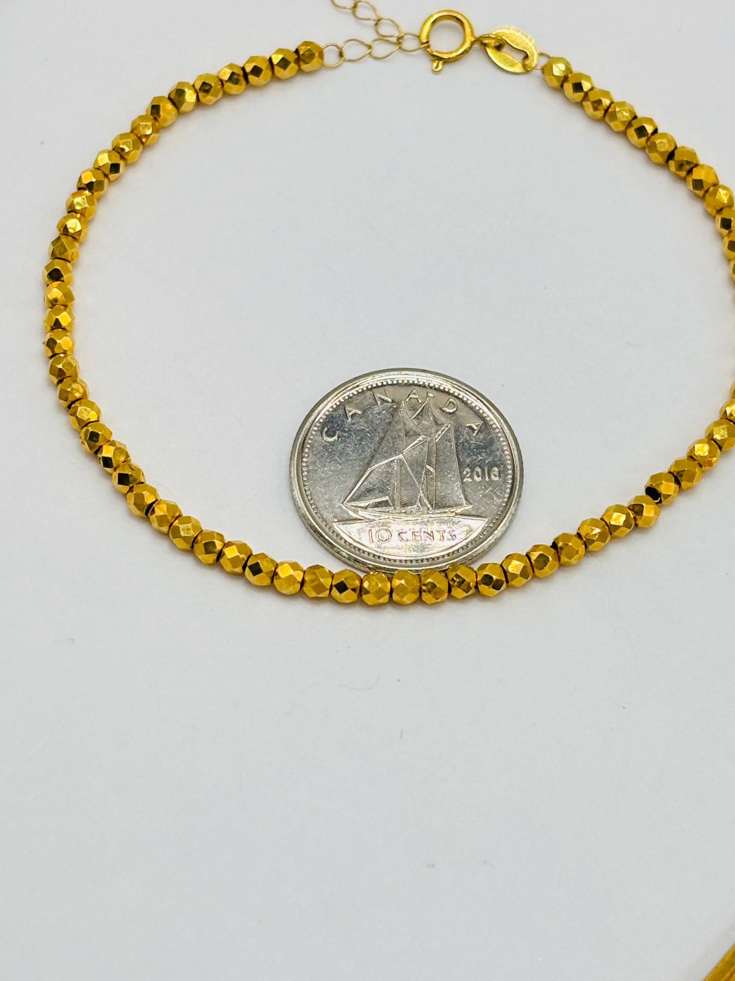 18K Gold Mirror Ball Bracelet