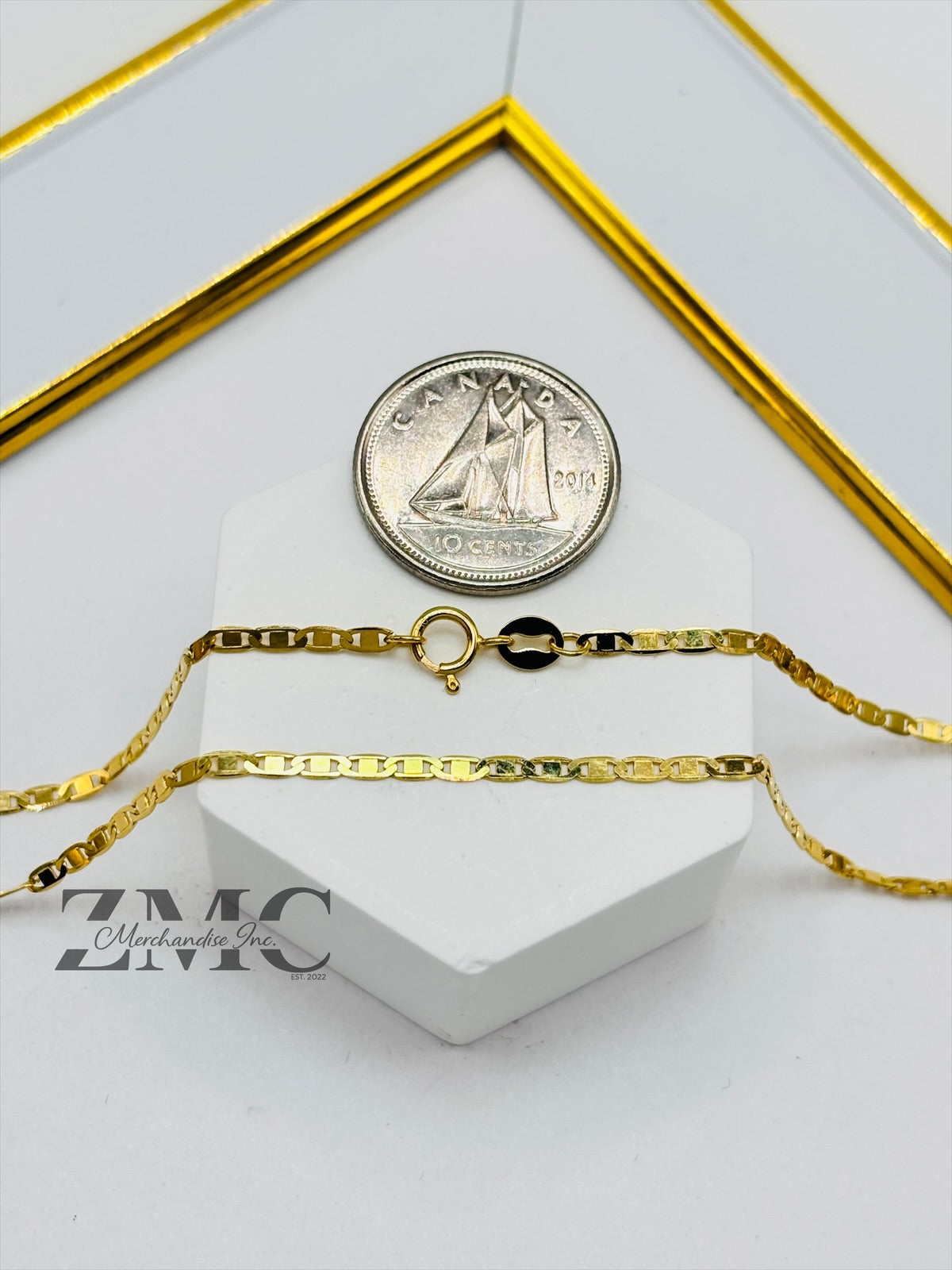 18K Gold G Flat Chain