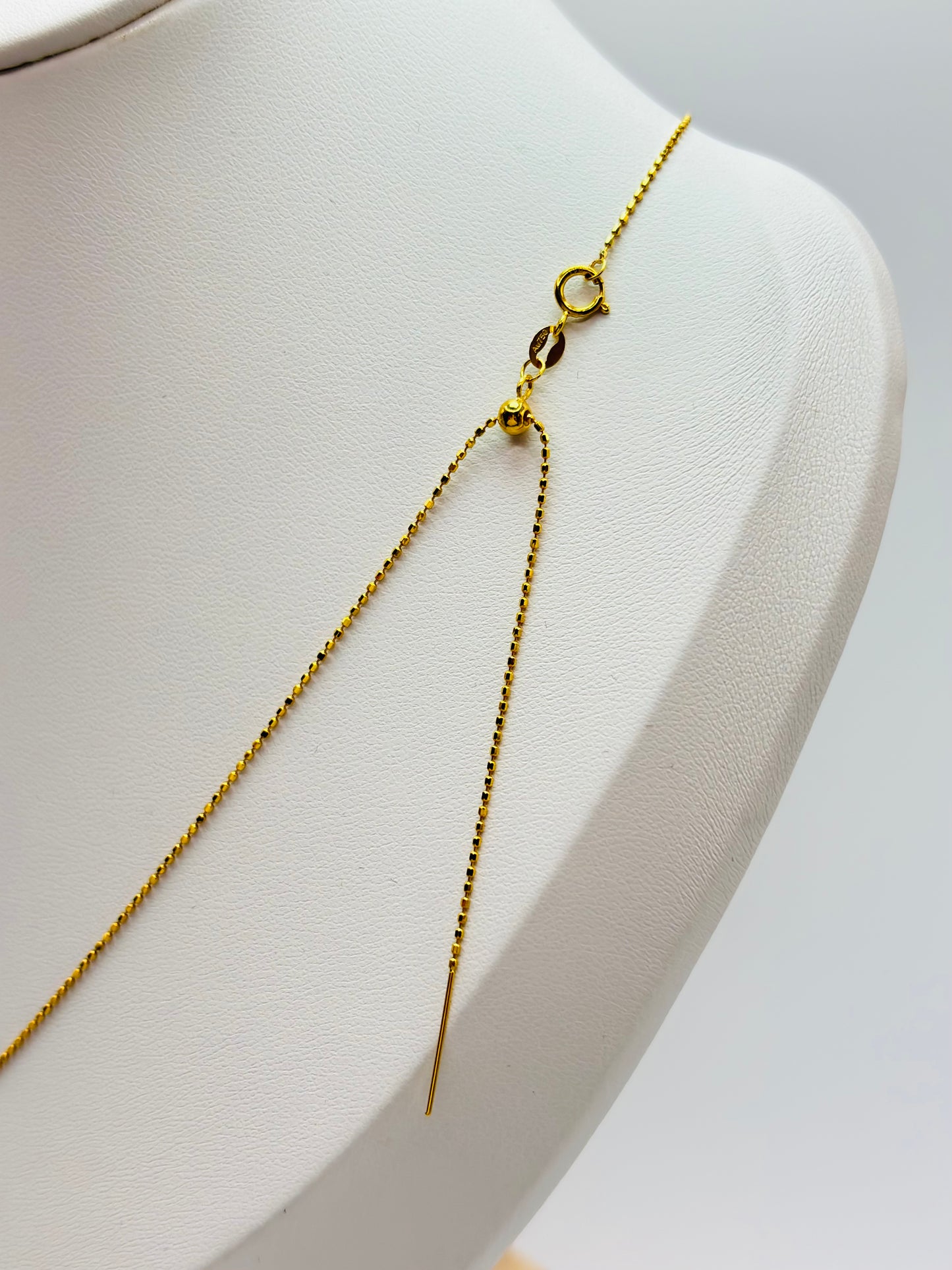 18K Gold Multicolor Cross Necklace