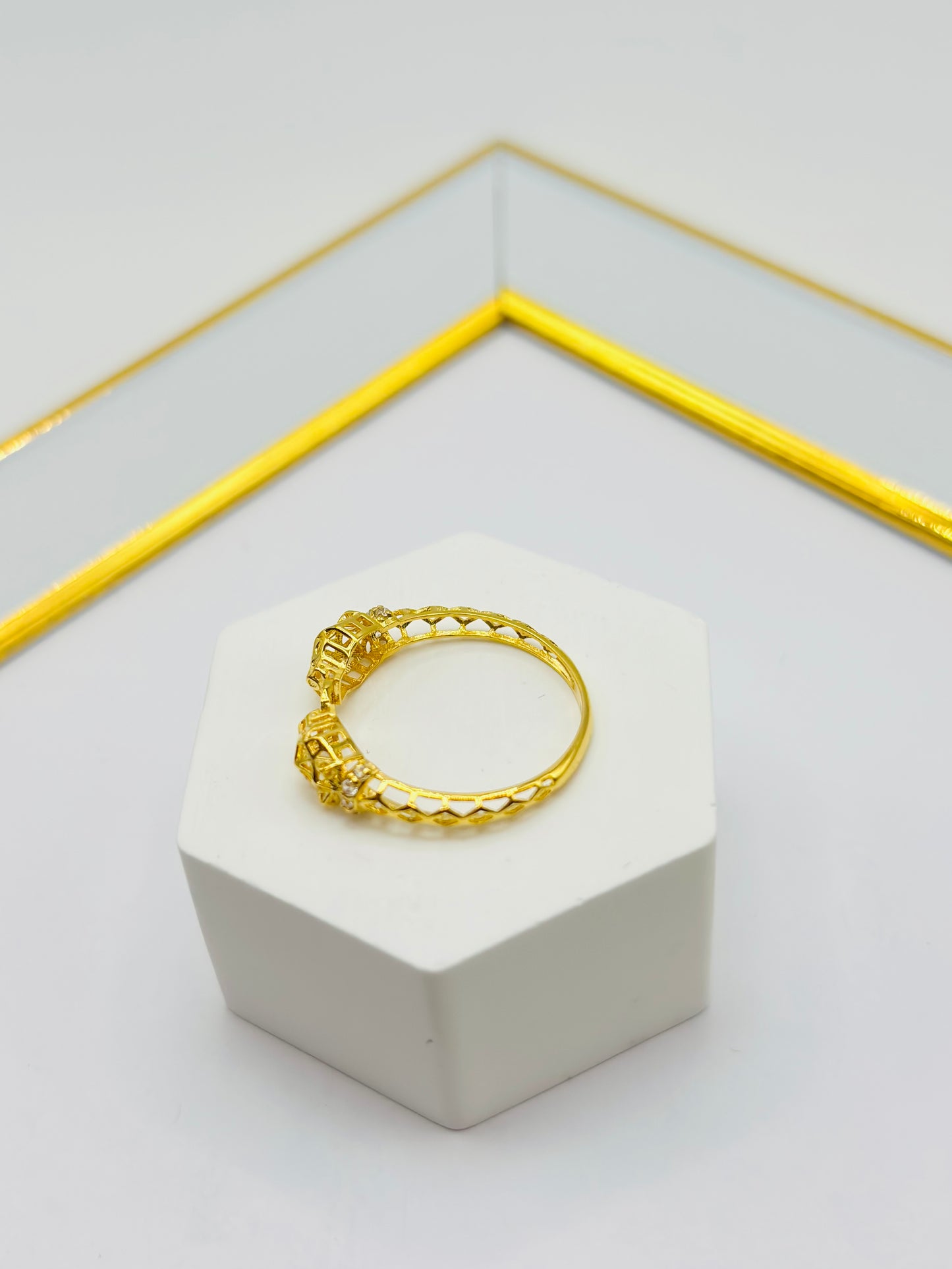 18K Gold Panther Ring