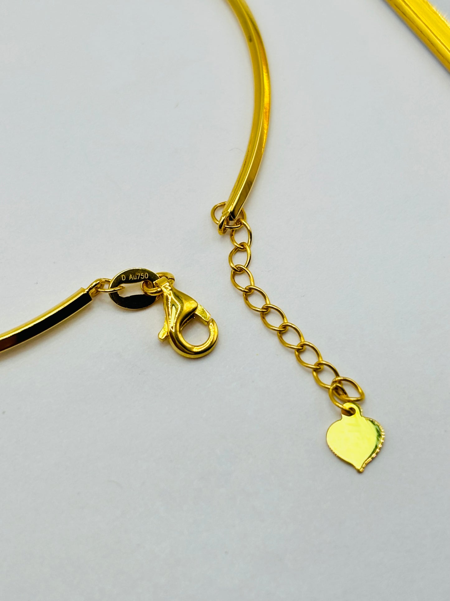 18K Gold Snake Bite Bangle Adjustable