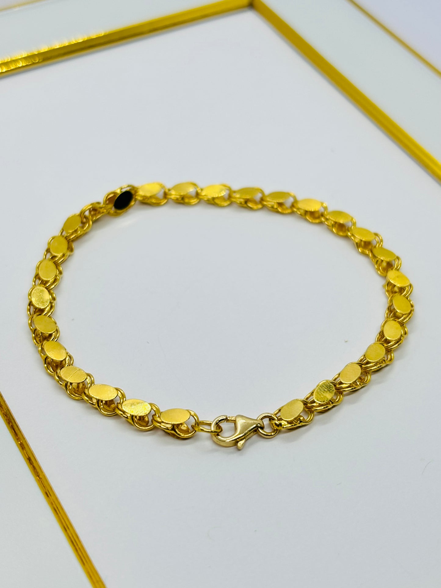 18K Gold Damascus Bracelet 5mm width