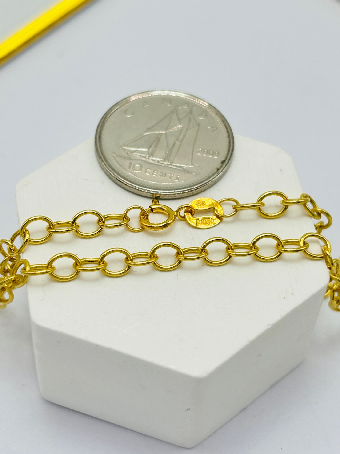 K18 Japan Cross Pendant with 18K Gold Chain