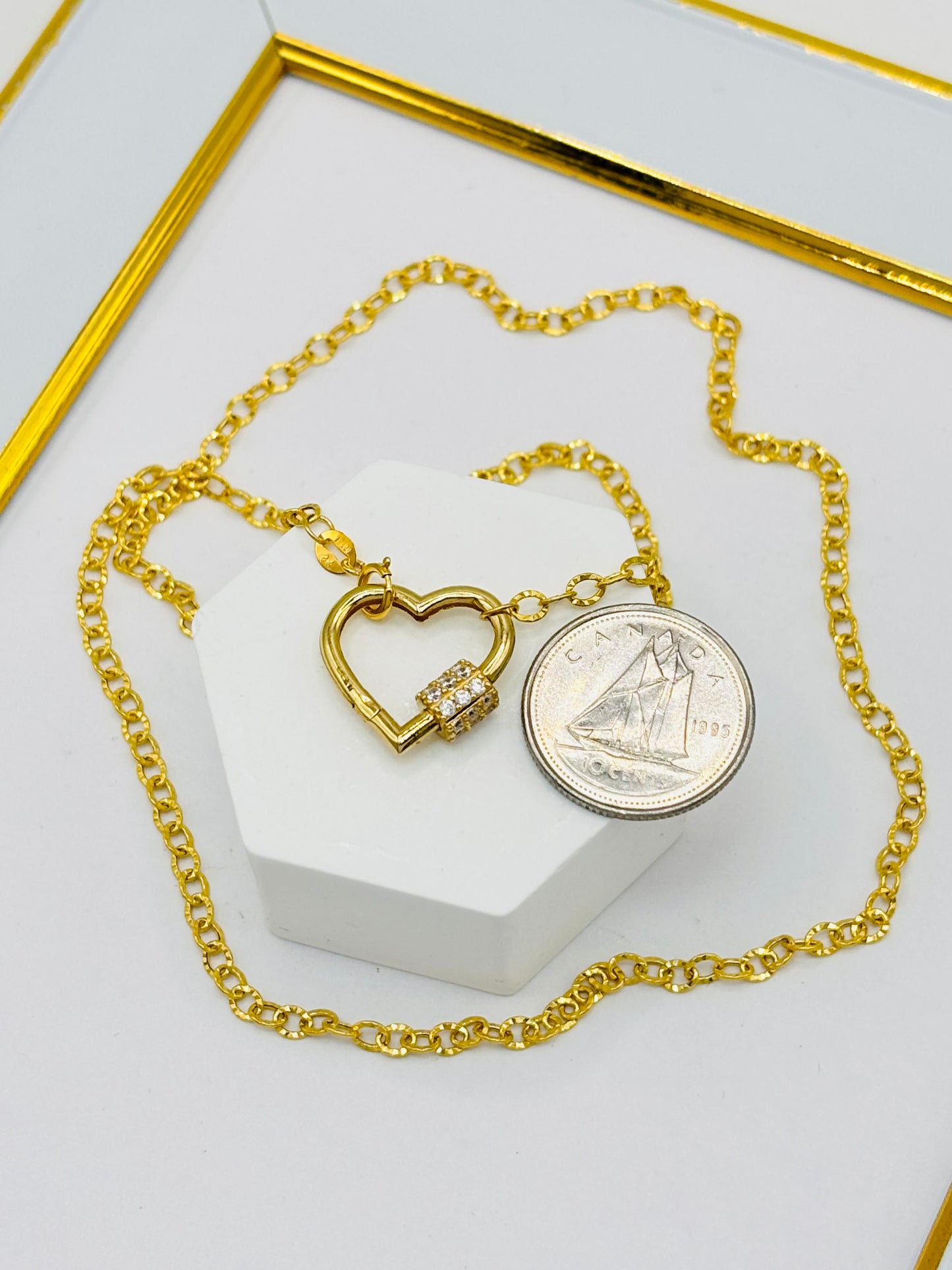 18K Gold Heart Necklace