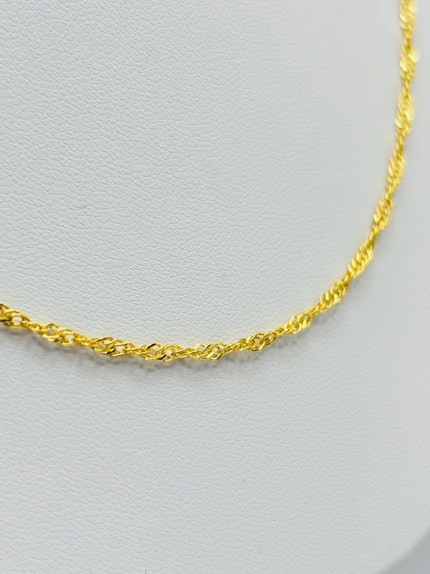 18K Gold Twisted Chain