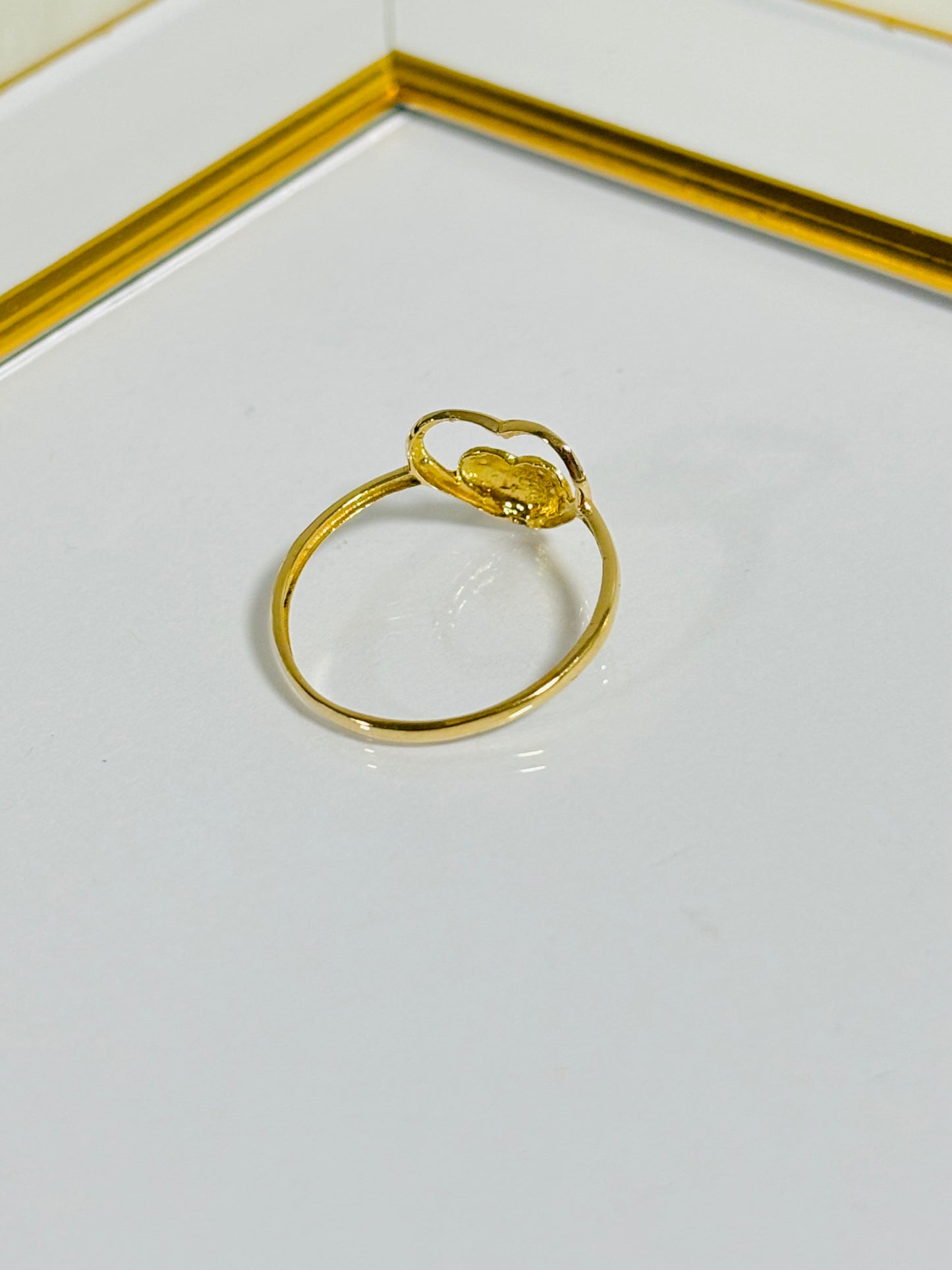 18K Gold Heart Ring