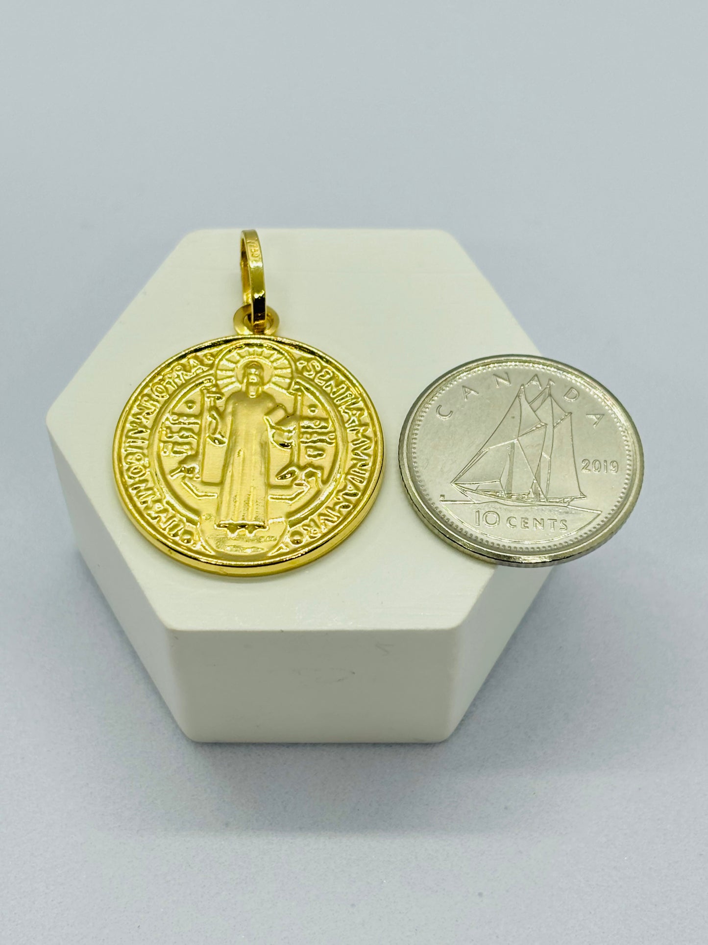 18K Gold St. Benedict Pendant
