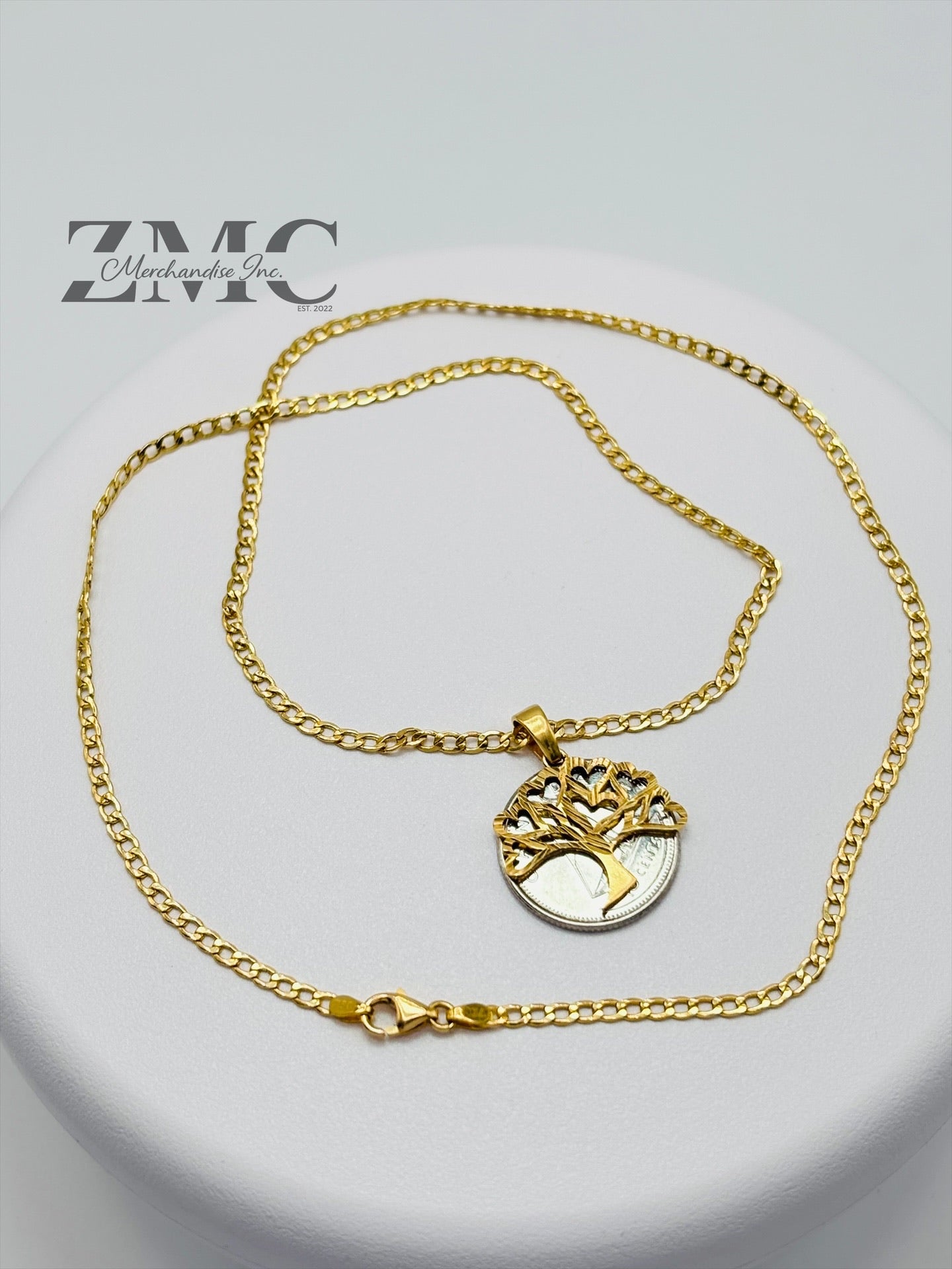 18K Gold Tree Necklace