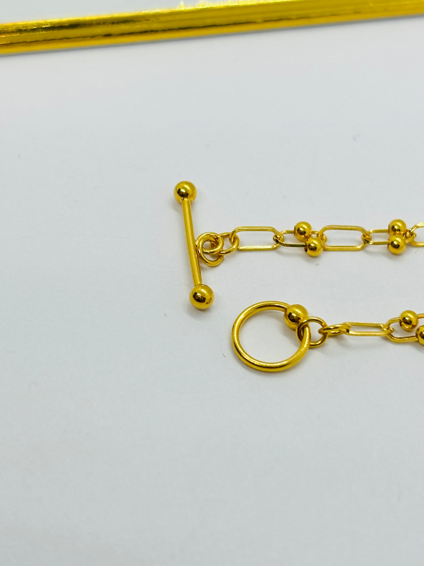 18K Gold Micro Hardware Bracelet