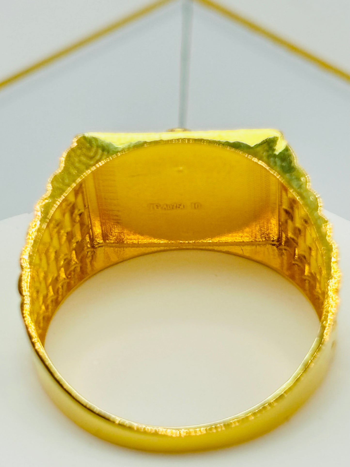 18K Gold Men's Anchor Ring