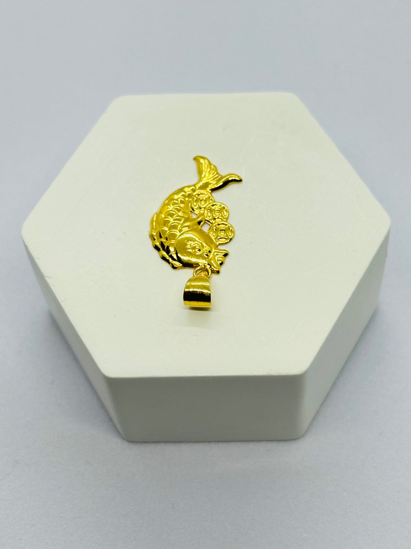 18K Gold Koi Fish Pendant