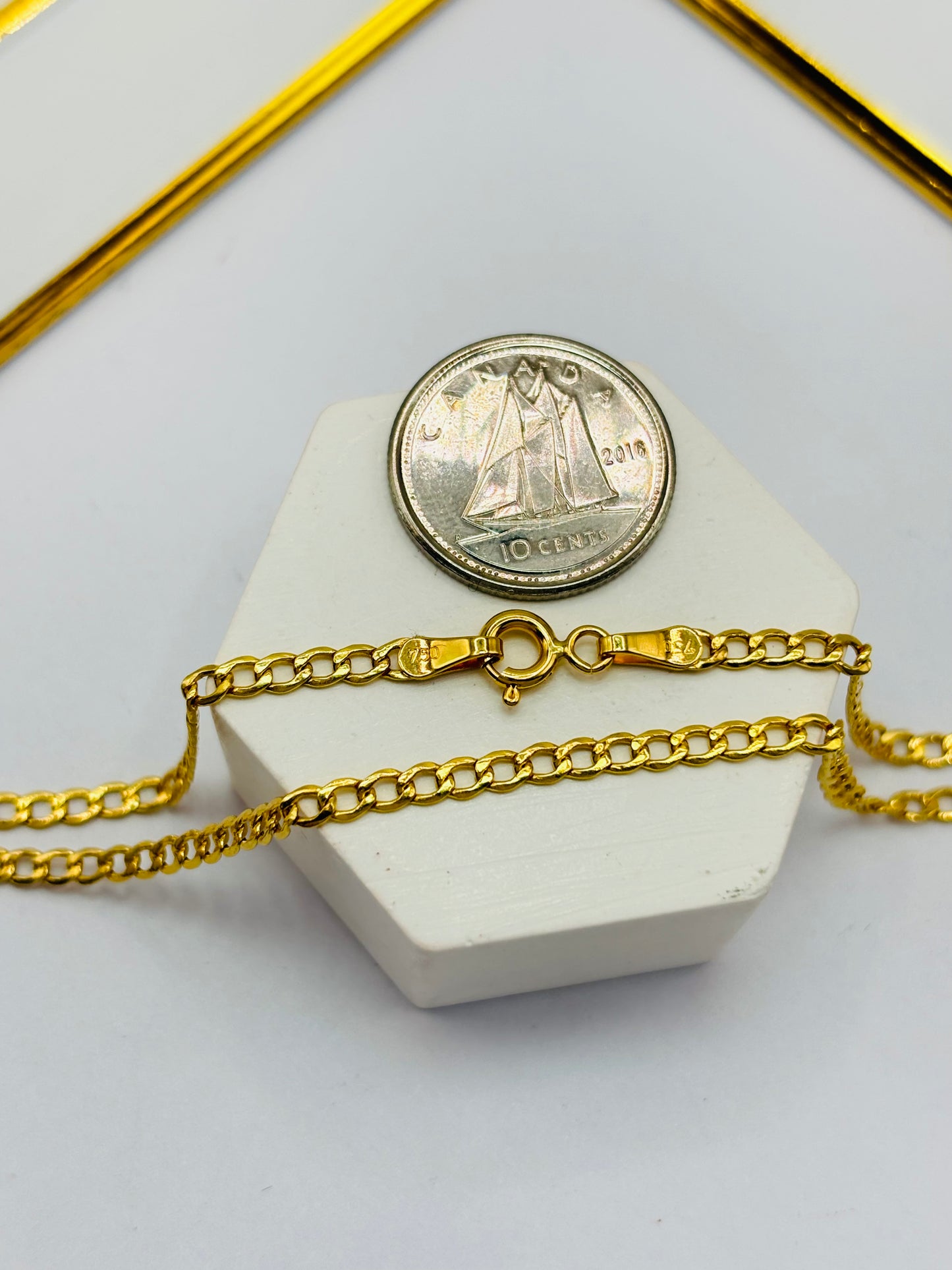 18K Gold Curb Chain