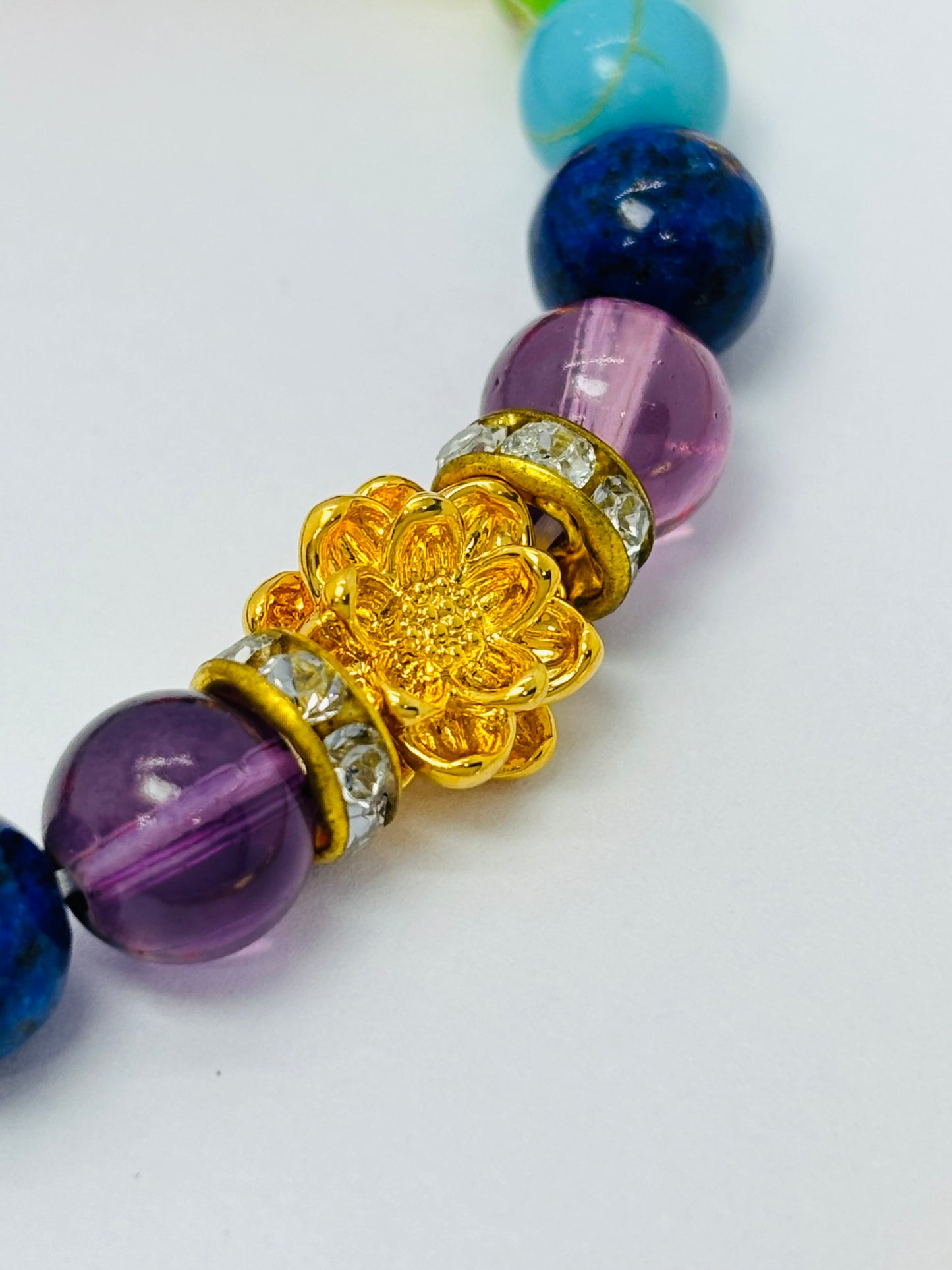 18K Gold Lucky Lotus Flower Chakra Stone ( Hollow Empty Inside) Medium Size (Copy)